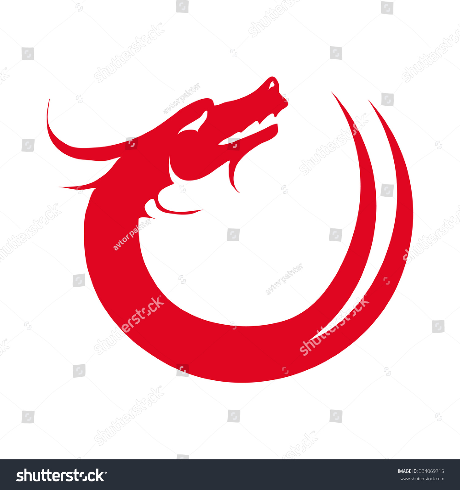 Red Dragon Logo Stock Vector 334069715 - Shutterstock