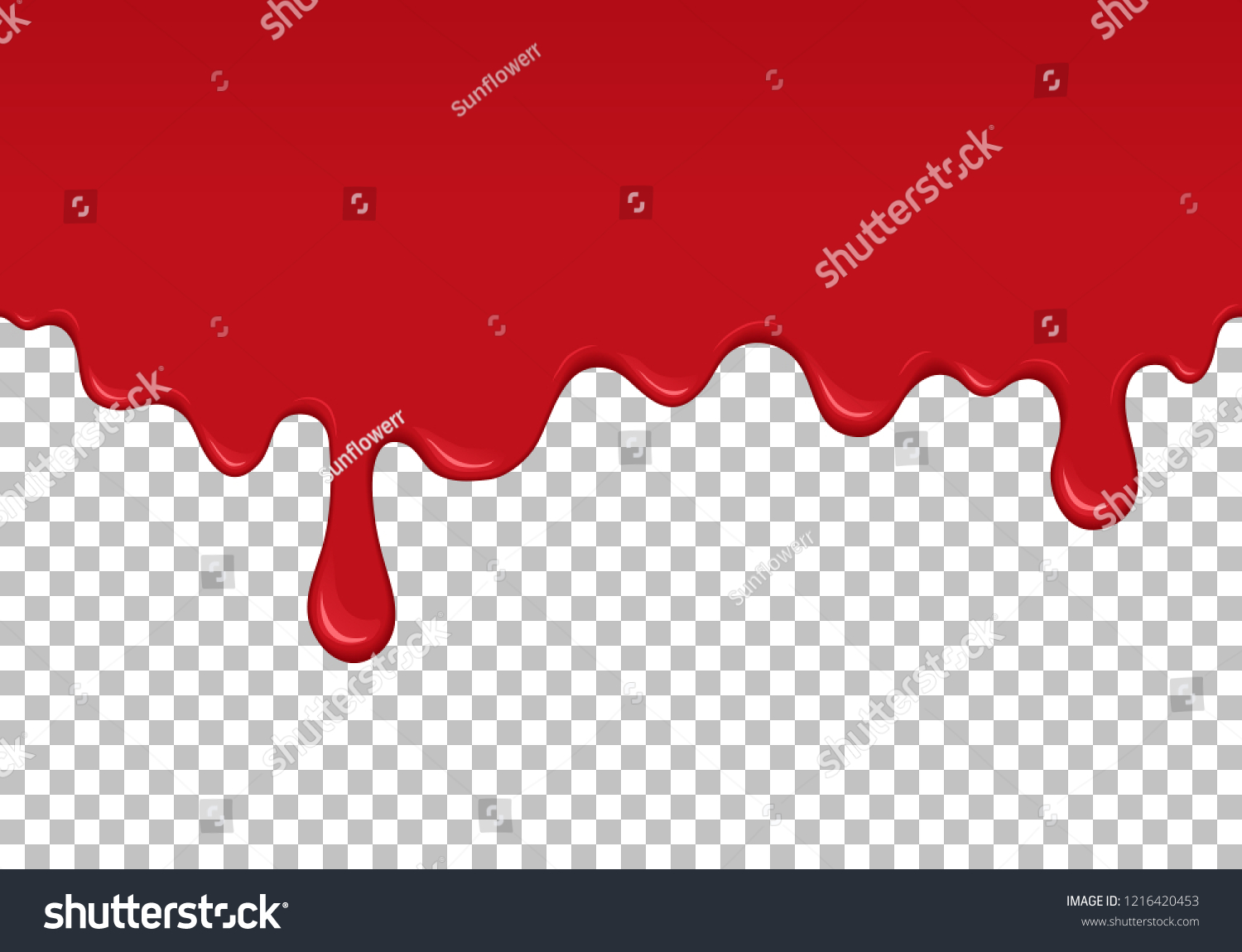 Red Dripping Slime Seamless Pattern Bloody Stock Vector (Royalty Free ...