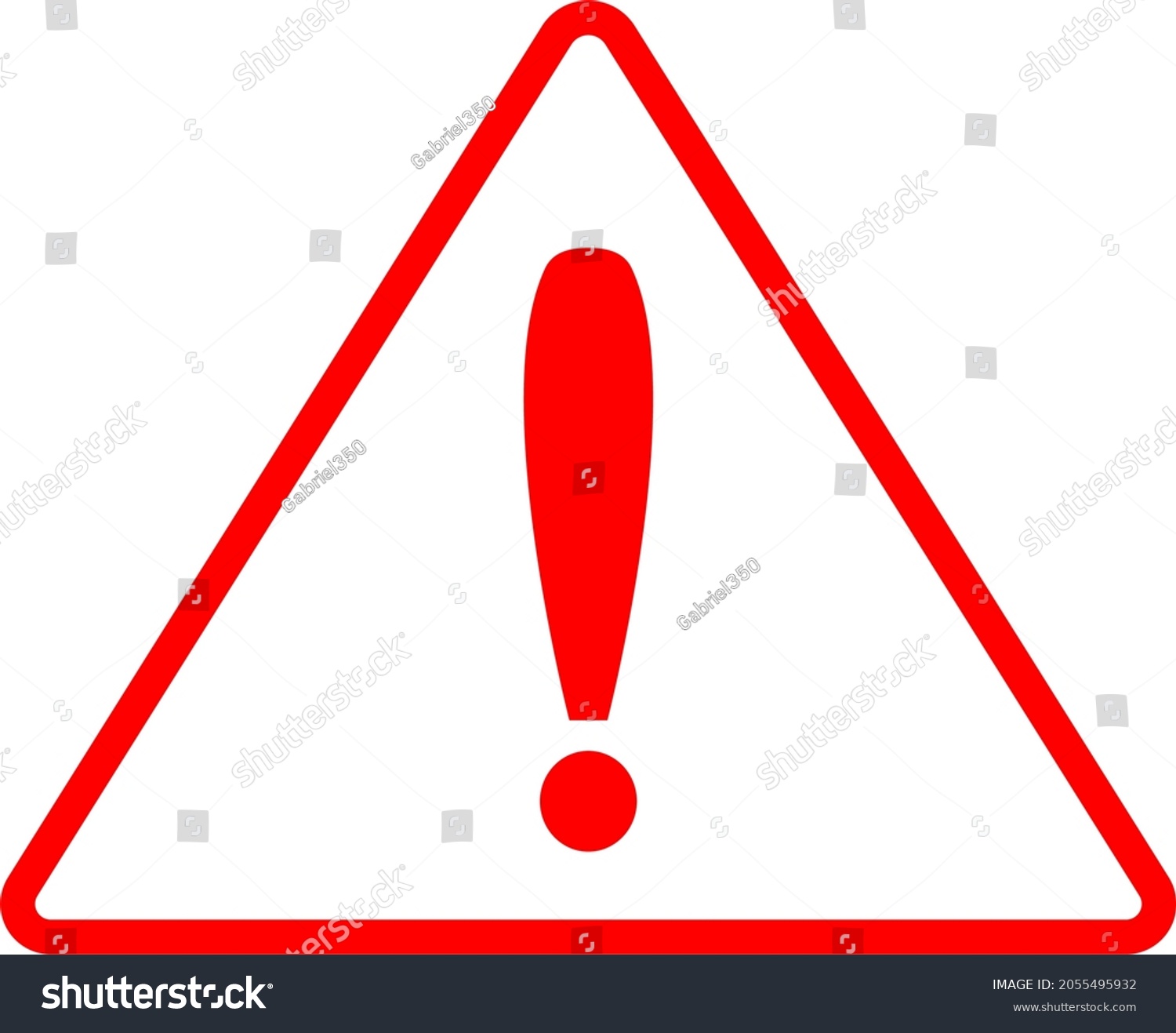 Red Exclamation Sign Red Warning Mark Stock Vector (Royalty Free ...