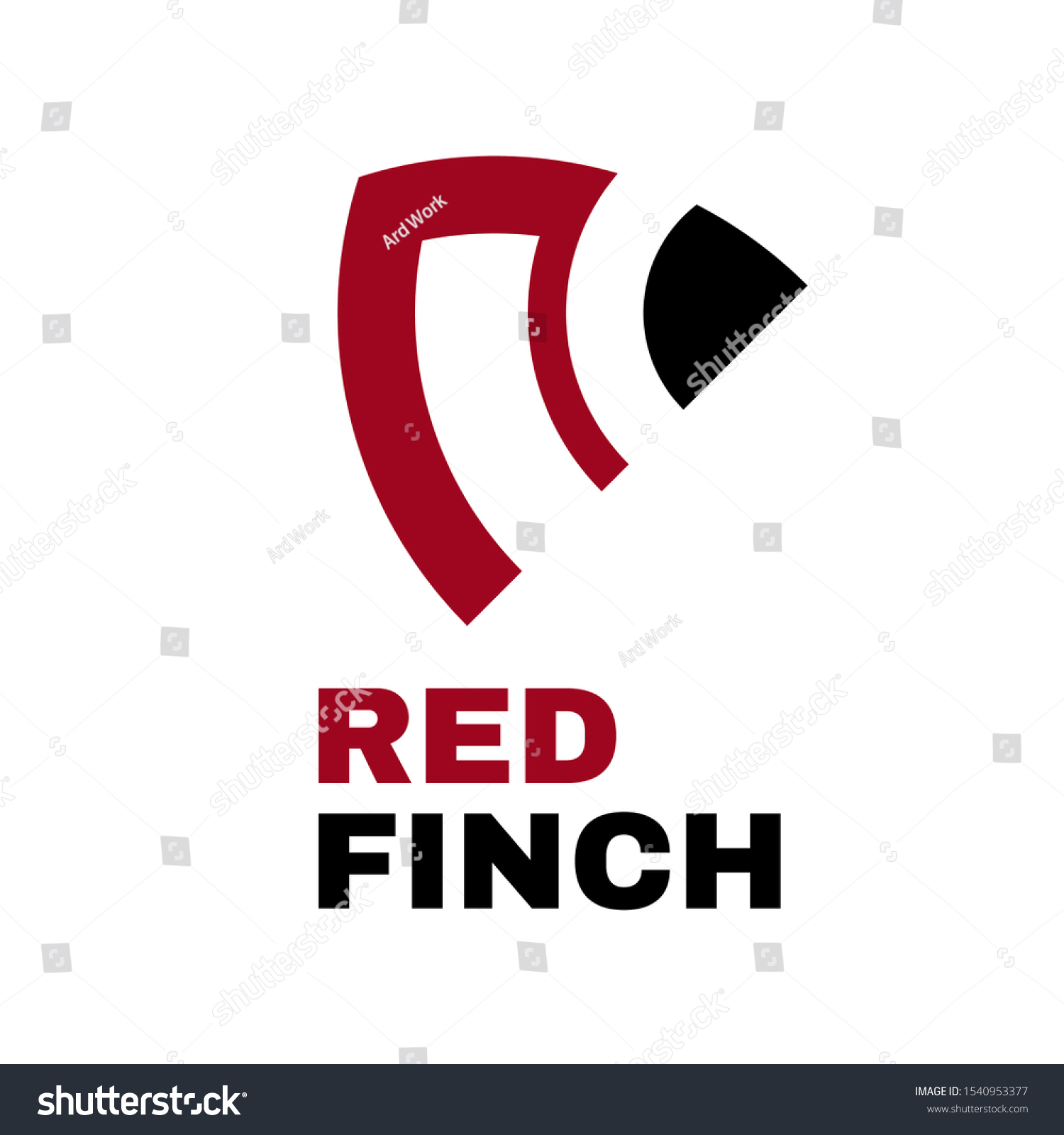 SVG of red finch head logo design svg