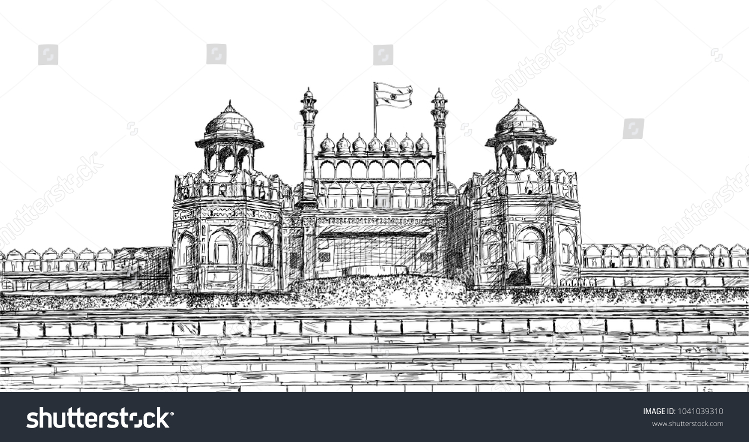 Red fort drawing Images, Stock Photos & Vectors | Shutterstock