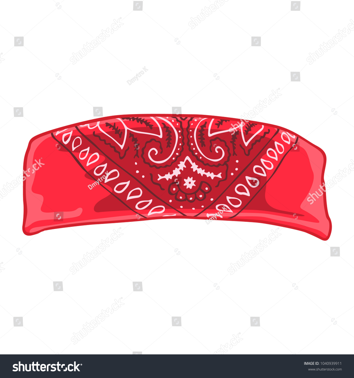 SVG of Red head bandana  svg