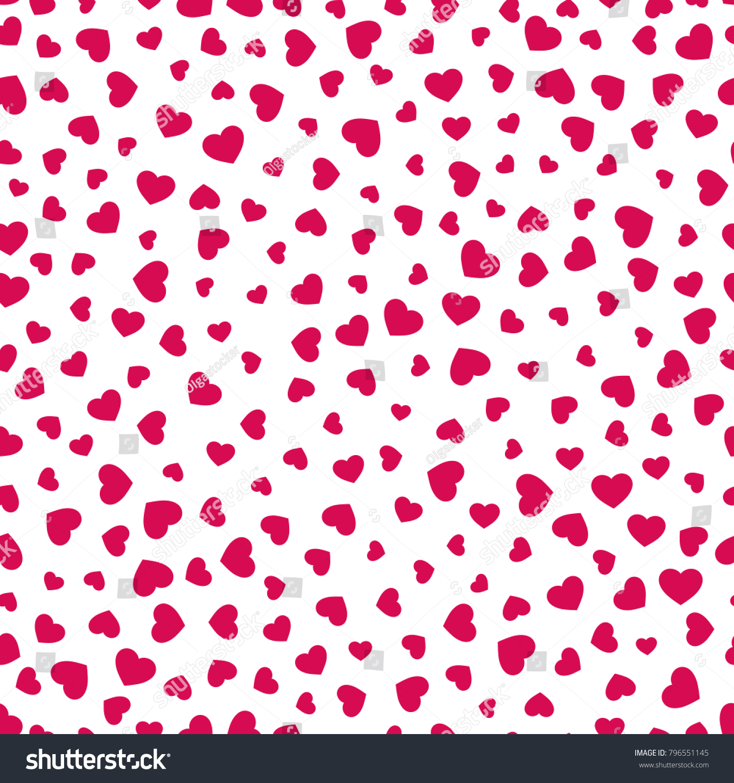 Red Hearts Pattern Valentines Day Background Stock Vector (Royalty Free ...