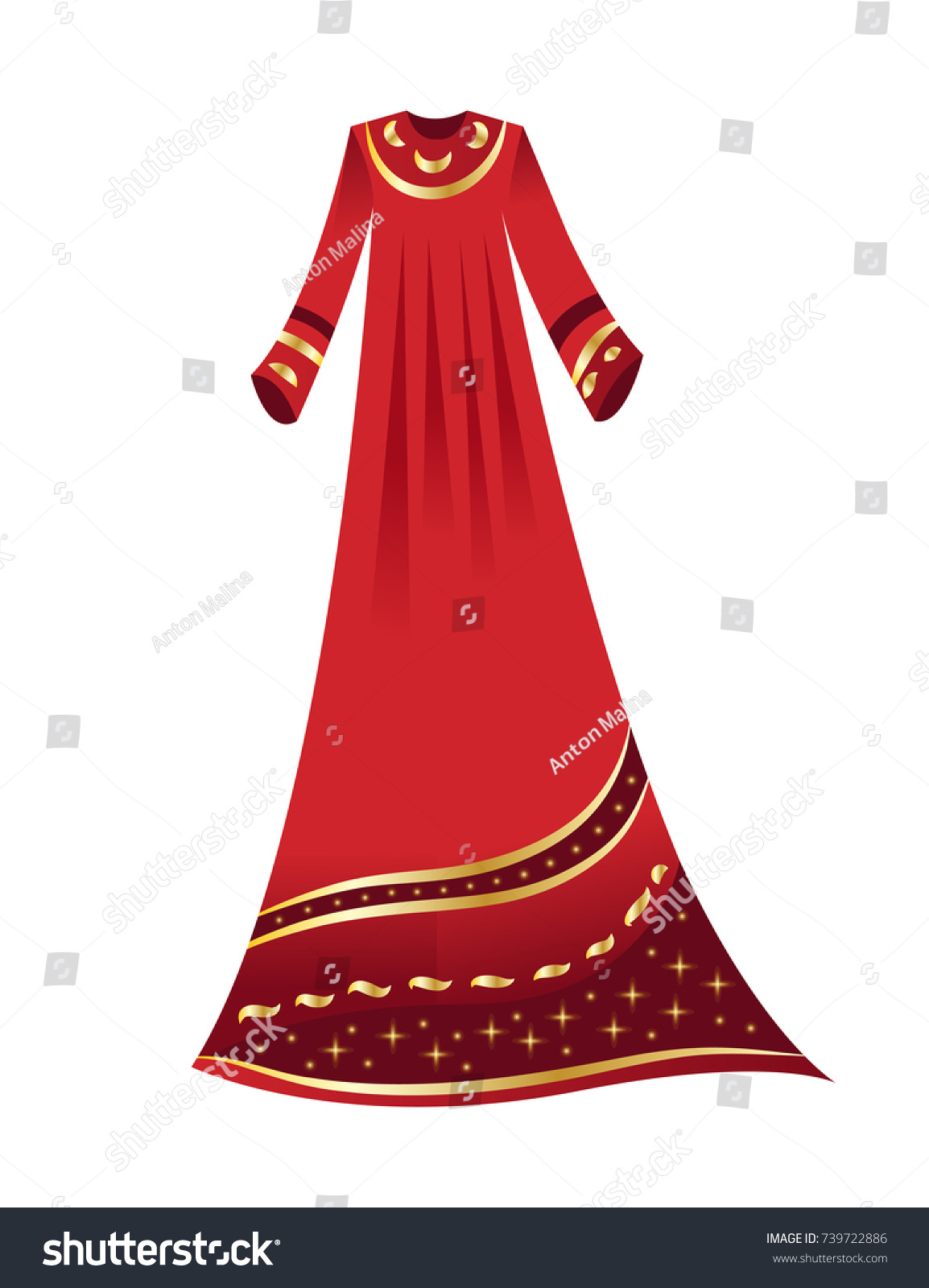 red hijab dress