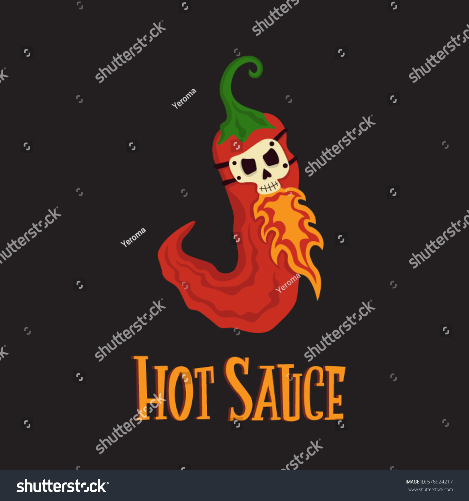 Red Hot Chili Pepper Skull Breathing Stock Vector (Royalty Free ...