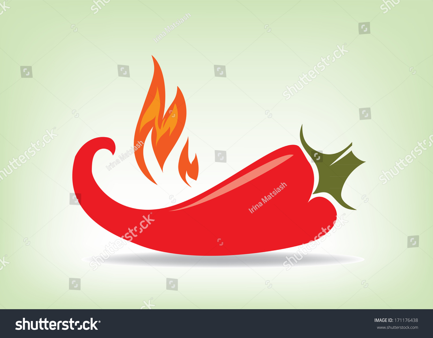 Red Hot Pepper , Vector Illustration - 171176438 : Shutterstock