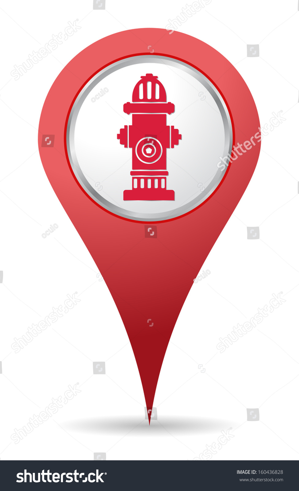 Red Hydrant Location Icon Maps เวกเตอร์สต็อก ปลอดค่าลิขสิทธิ์ 160436828 Shutterstock 4681