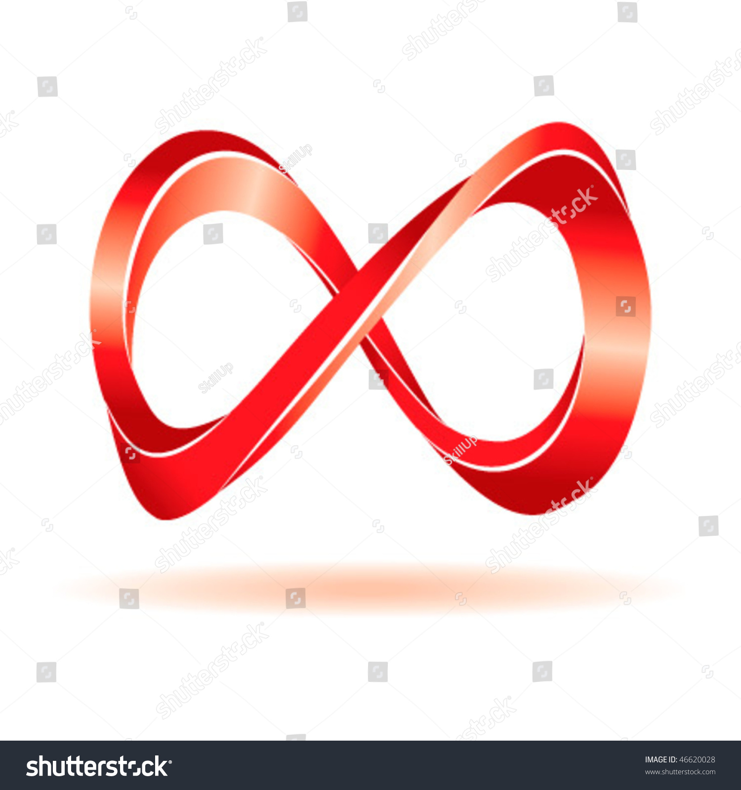 Red Infinity Sign Stock Vector Illustration 46620028 : Shutterstock