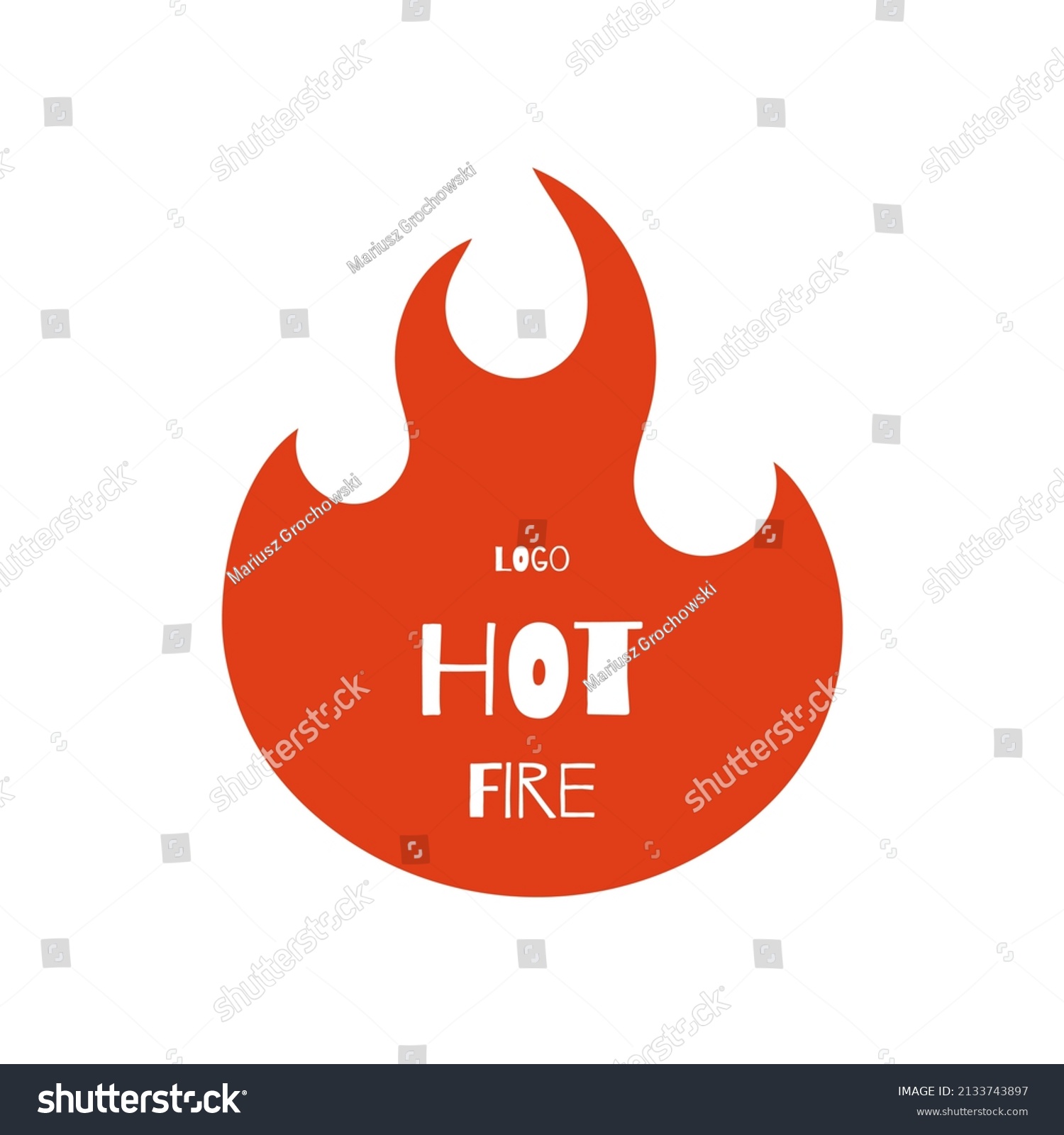 Red Logo Hot Flames Fire Stock Vector (Royalty Free) 2133743897 ...