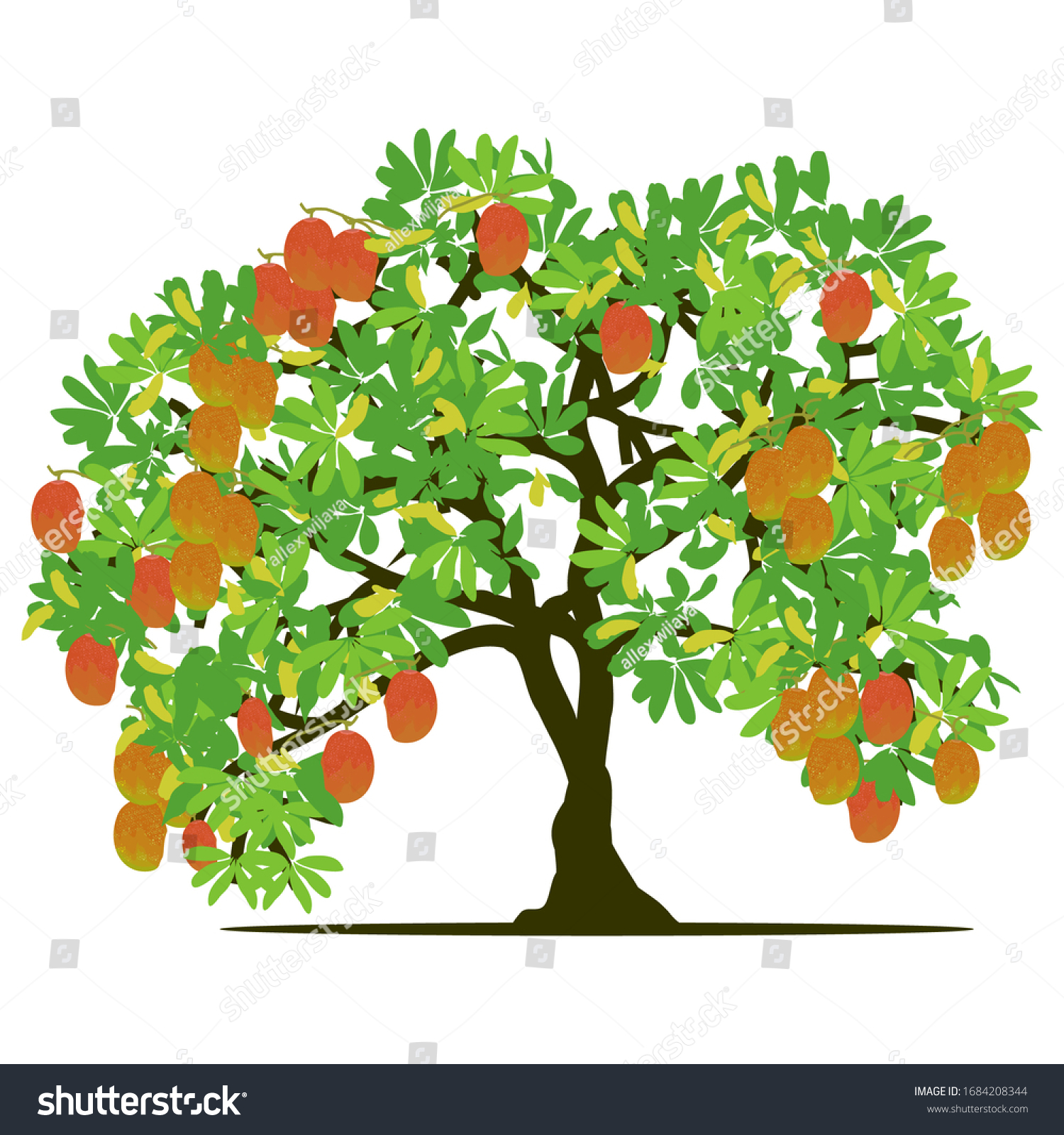 Mango Tree With Fruits Clipart - canvas-best