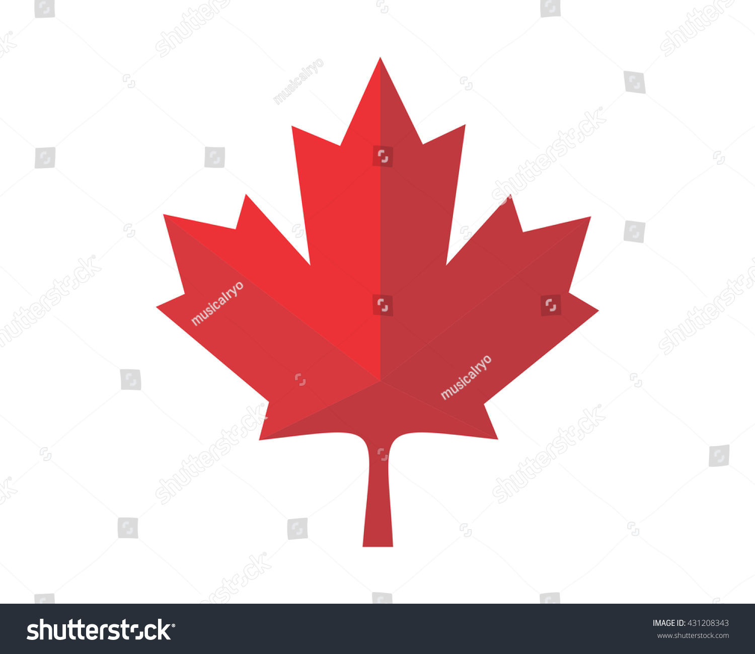 Red Maple Leaf Stock Vector 431208343 - Shutterstock