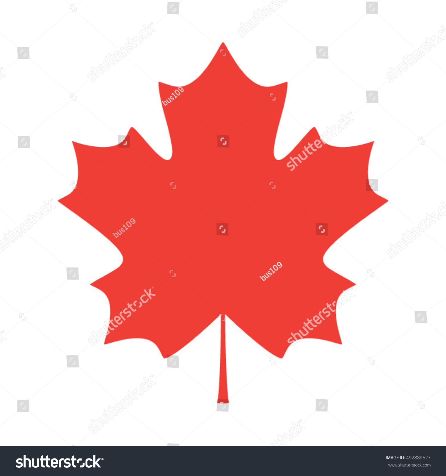 Red Maple Leaf Icon Vector Illustration Stock Vector ...