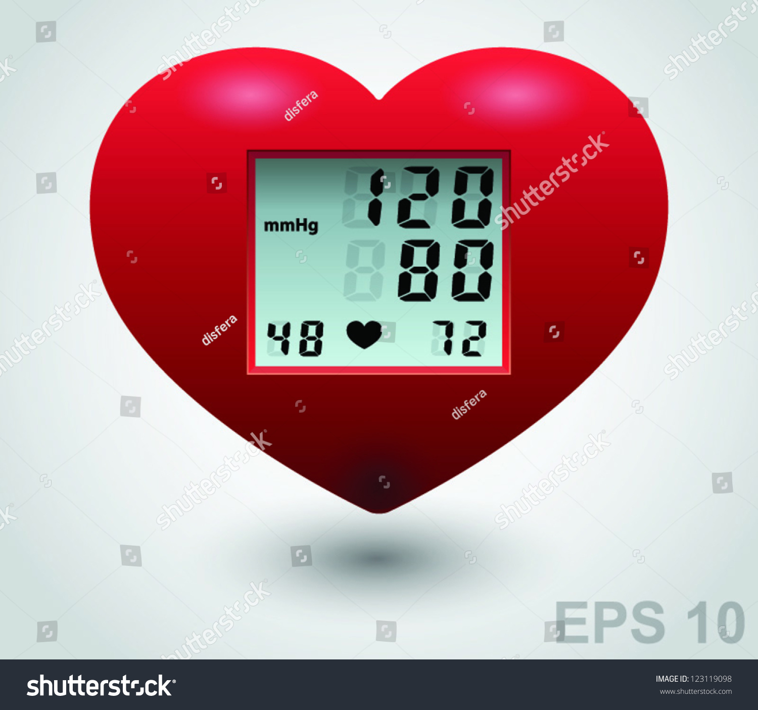 Download Red Medical Heart Monitor Vector Sign Stock Vector ...