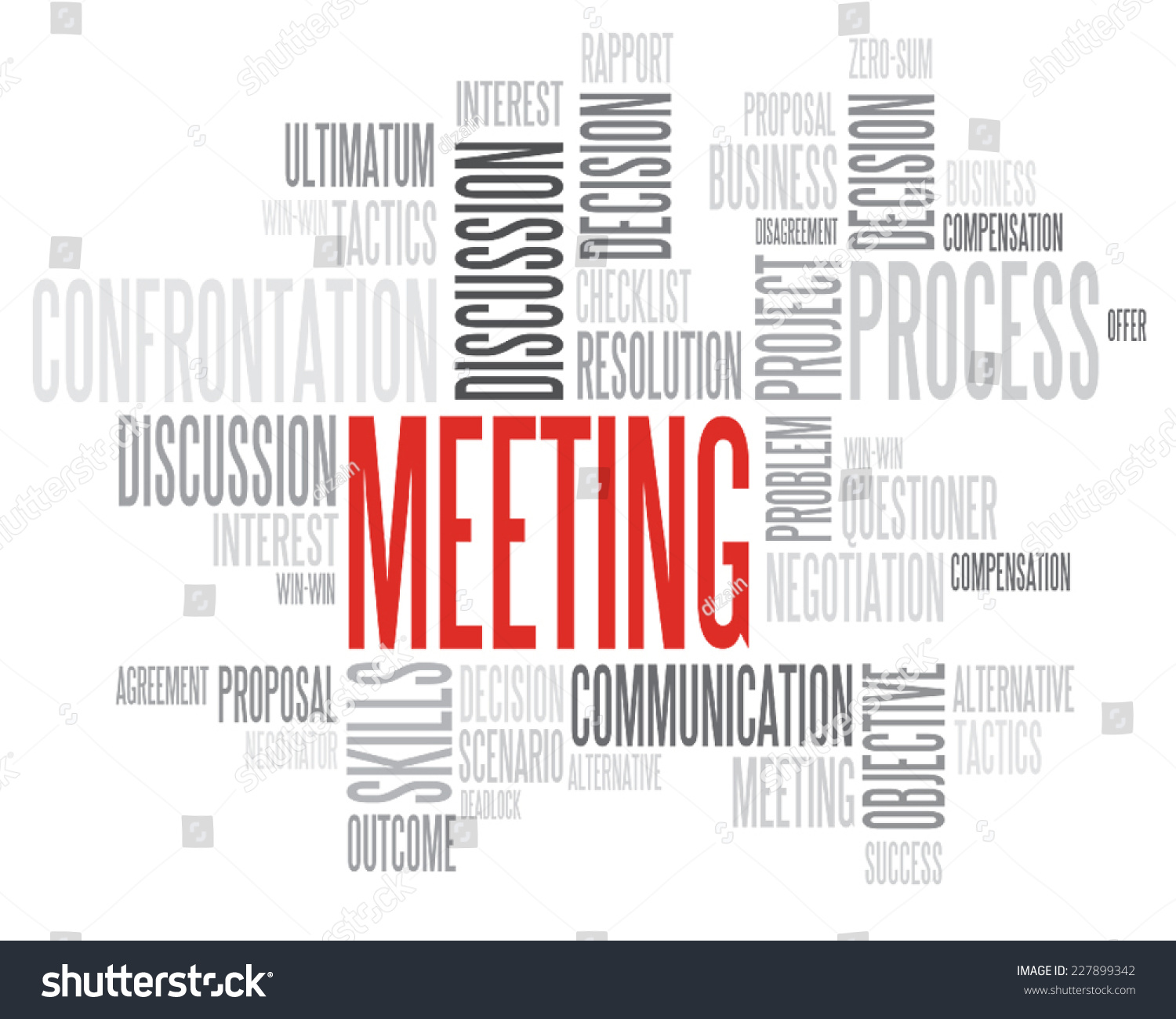 red meeting word concept words cloud stock vector 227899342 meeting words
