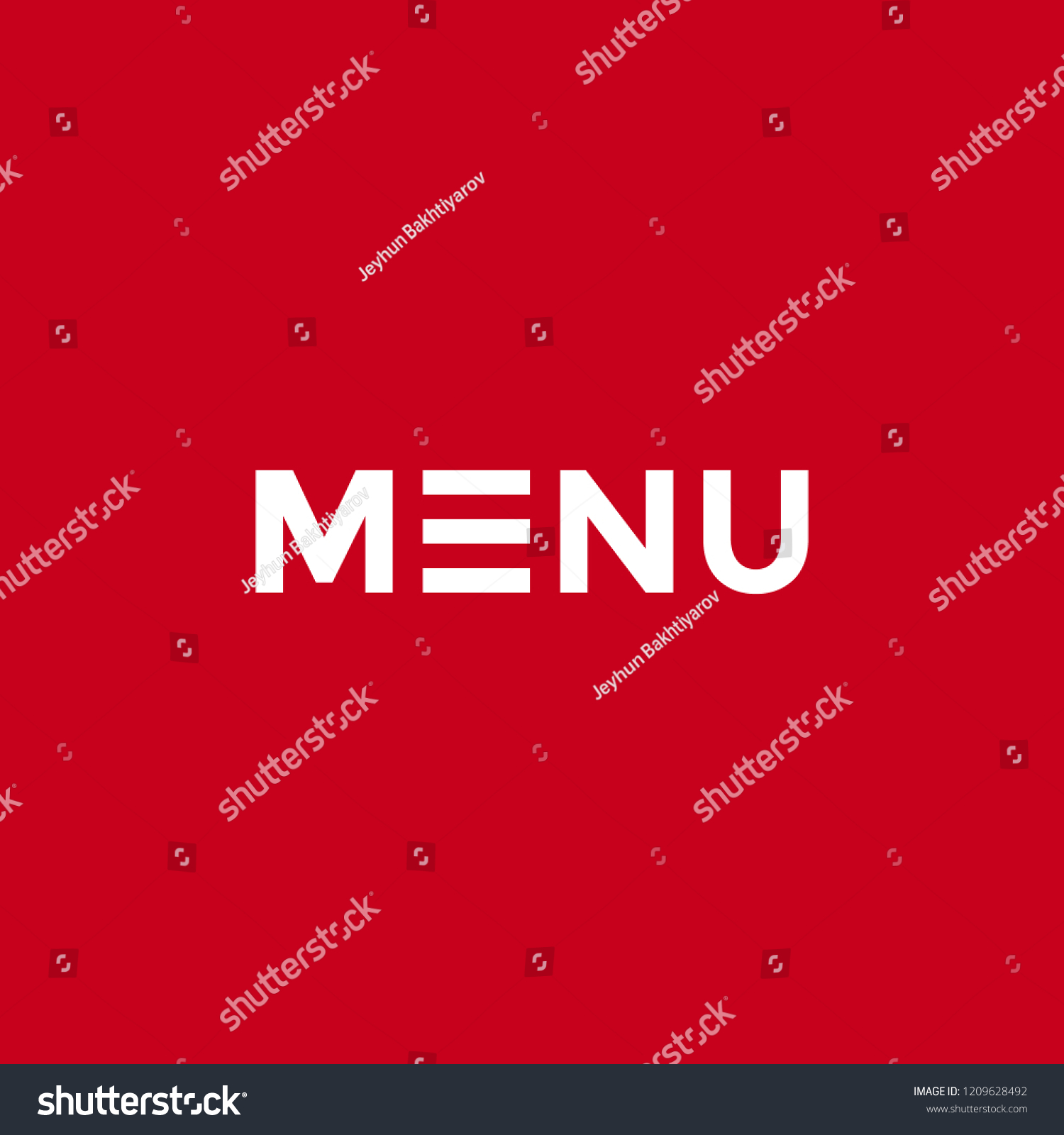 Red Menu Symbol Web Letter Menu Stock Vector (Royalty Free) 1209628492 ...