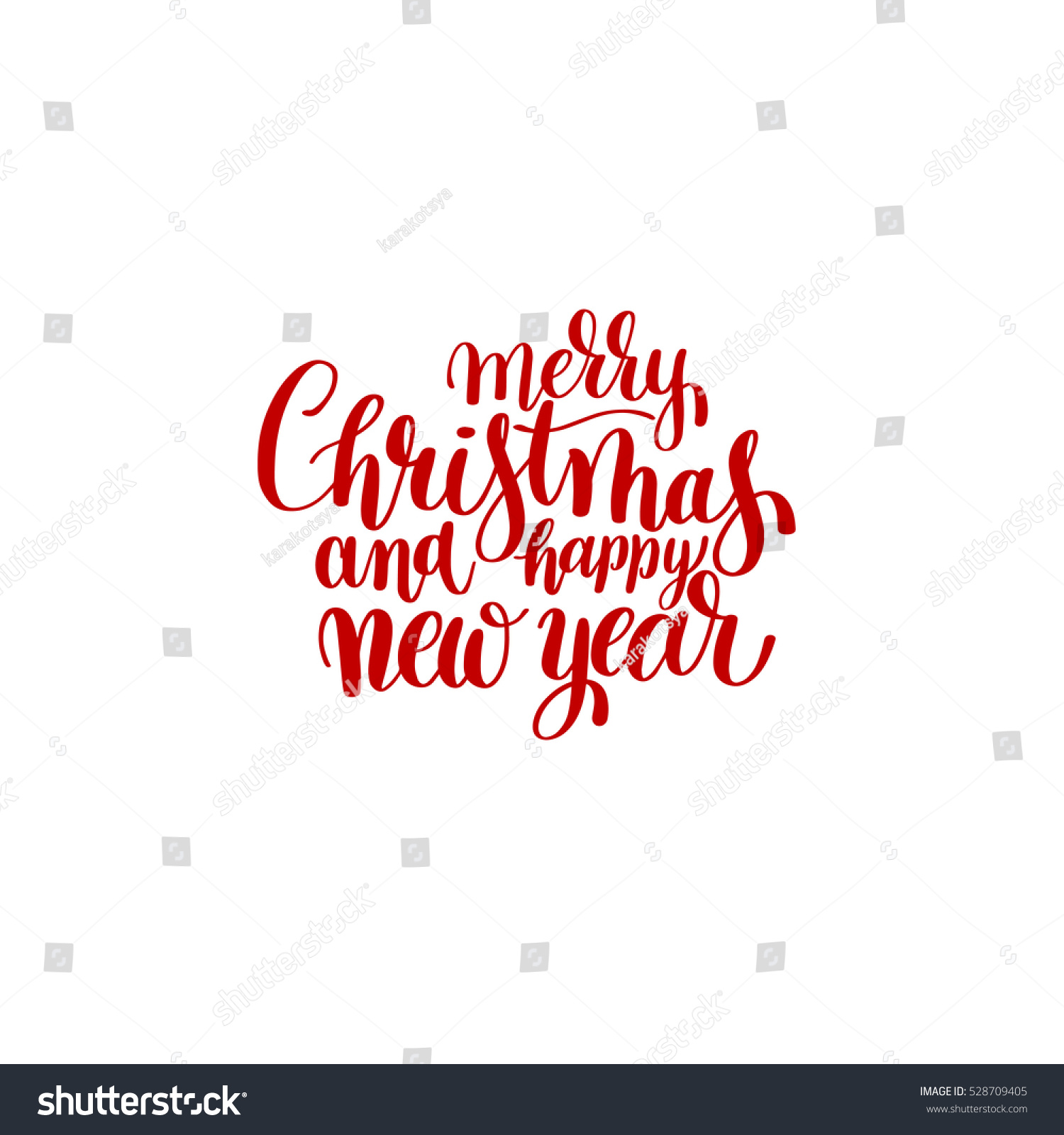 Red Merry Christmas Happy New Year Stock Vector (Royalty Free) 528709405