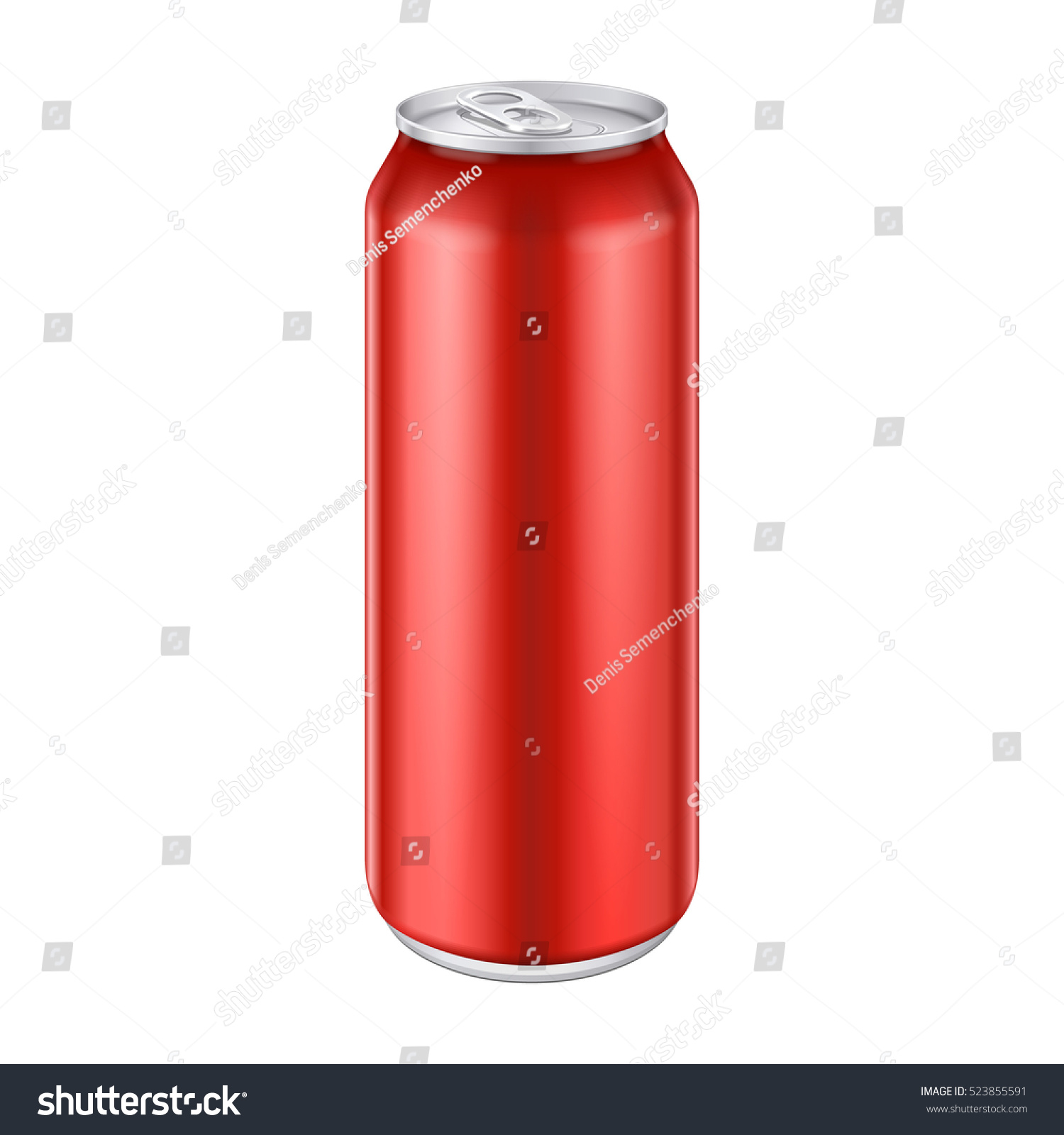 SVG of Red Metal Aluminum Beverage Drink Can 500ml, 0,5L. Mockup Template Ready For Your Design. Isolated On White Background. Product Packing. Vector EPS10 svg