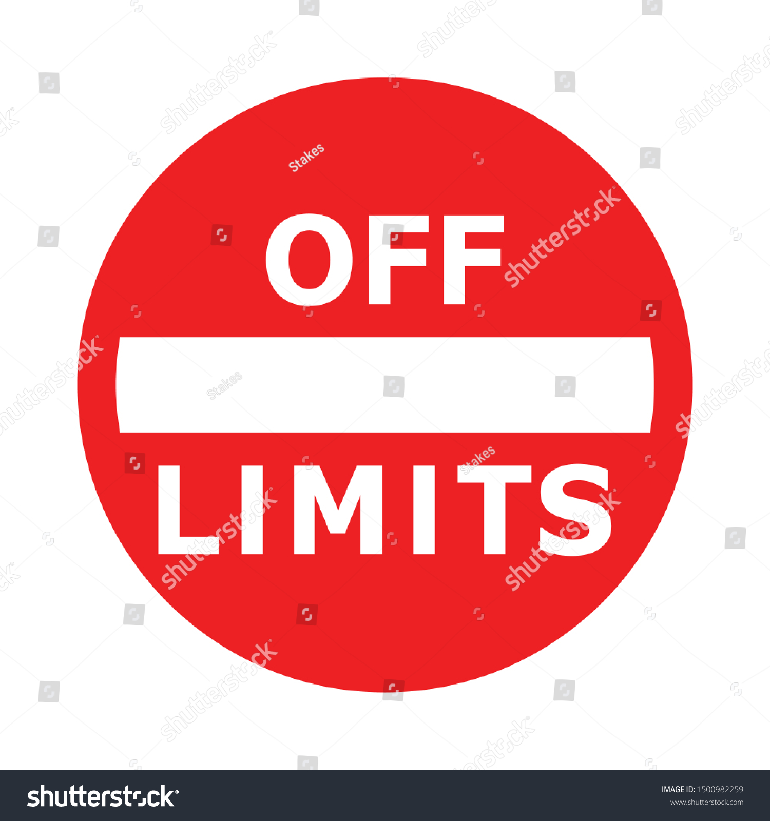 Red Off Limits Prohibition Sign Closed Stock Vector (Royalty Free ...