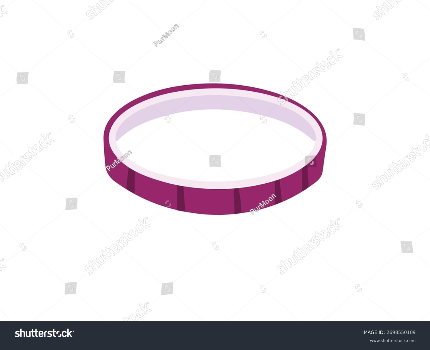 purple onion ring isolated on white clip art preview