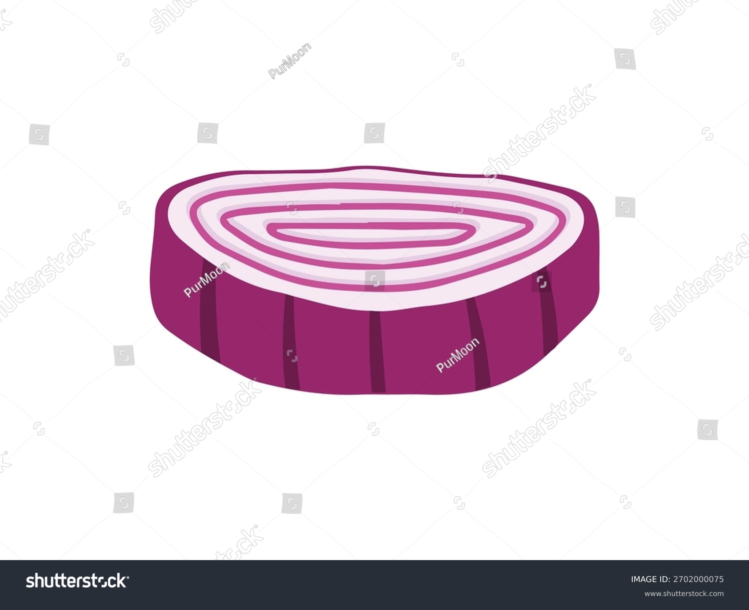red onion slice, simple, isolated on white clip art preview