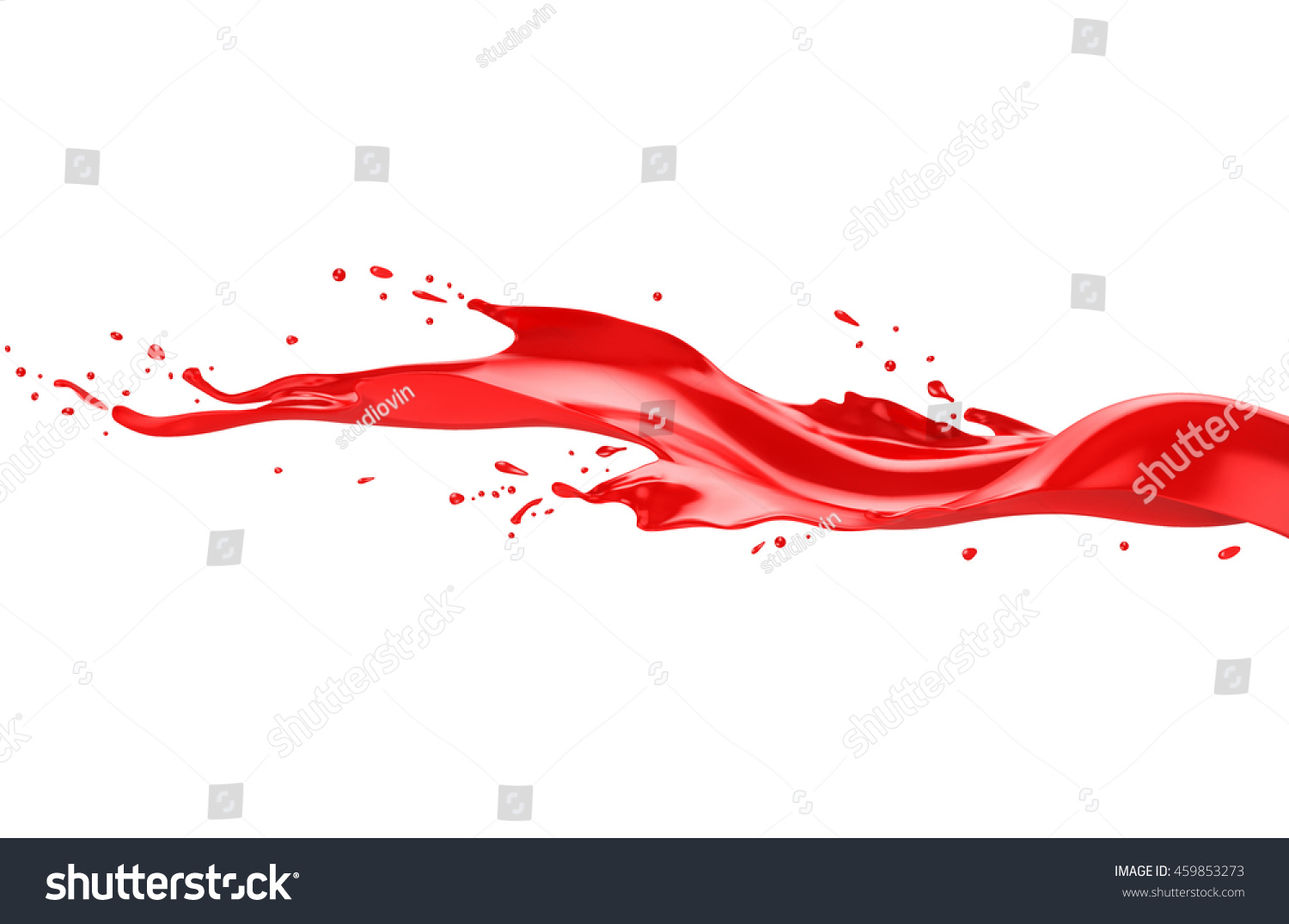 Red Paint Splash Isolated On White Stock Vector (Royalty Free ...