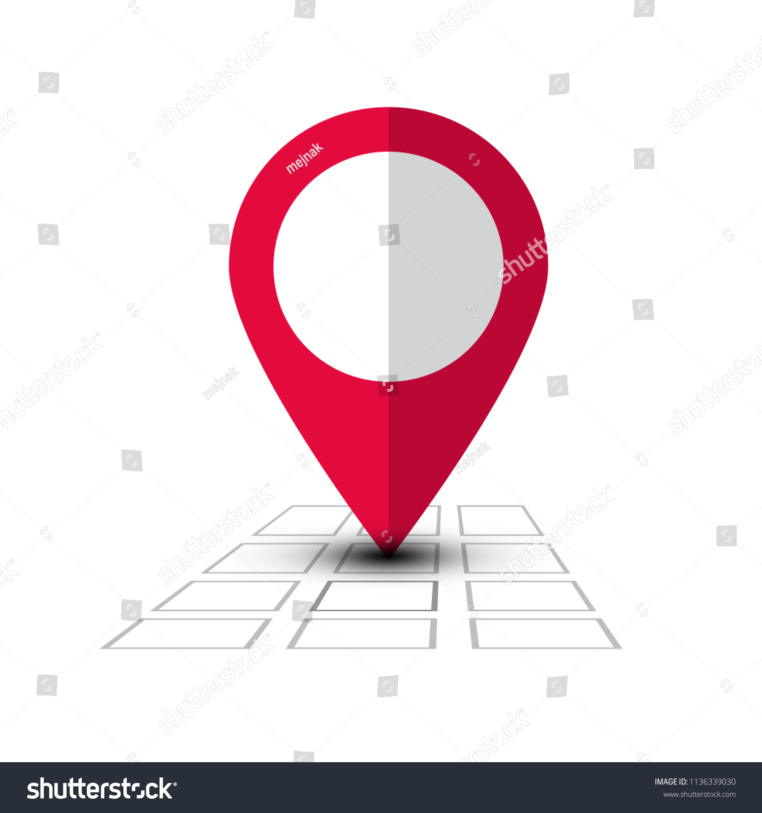 Red Pin Vector Icon Stock Vector (Royalty Free) 1136339030 | Shutterstock