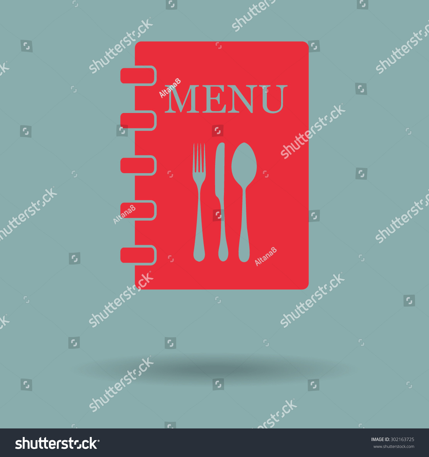 Red Restaurant Menu Design Stock Vector (Royalty Free) 302163725 ...