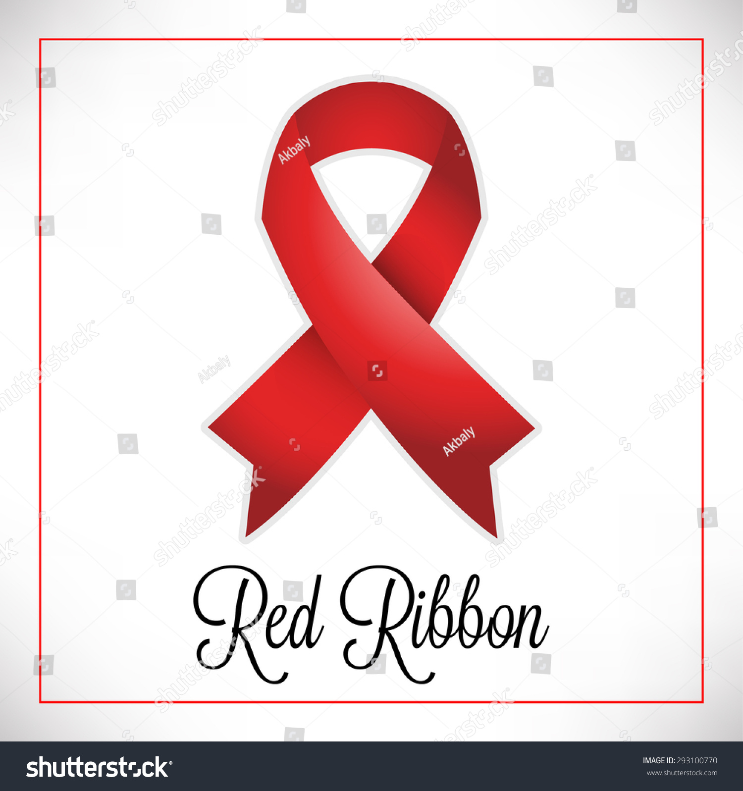 Red Ribbon Theme Stock Vector (Royalty Free) 293100770