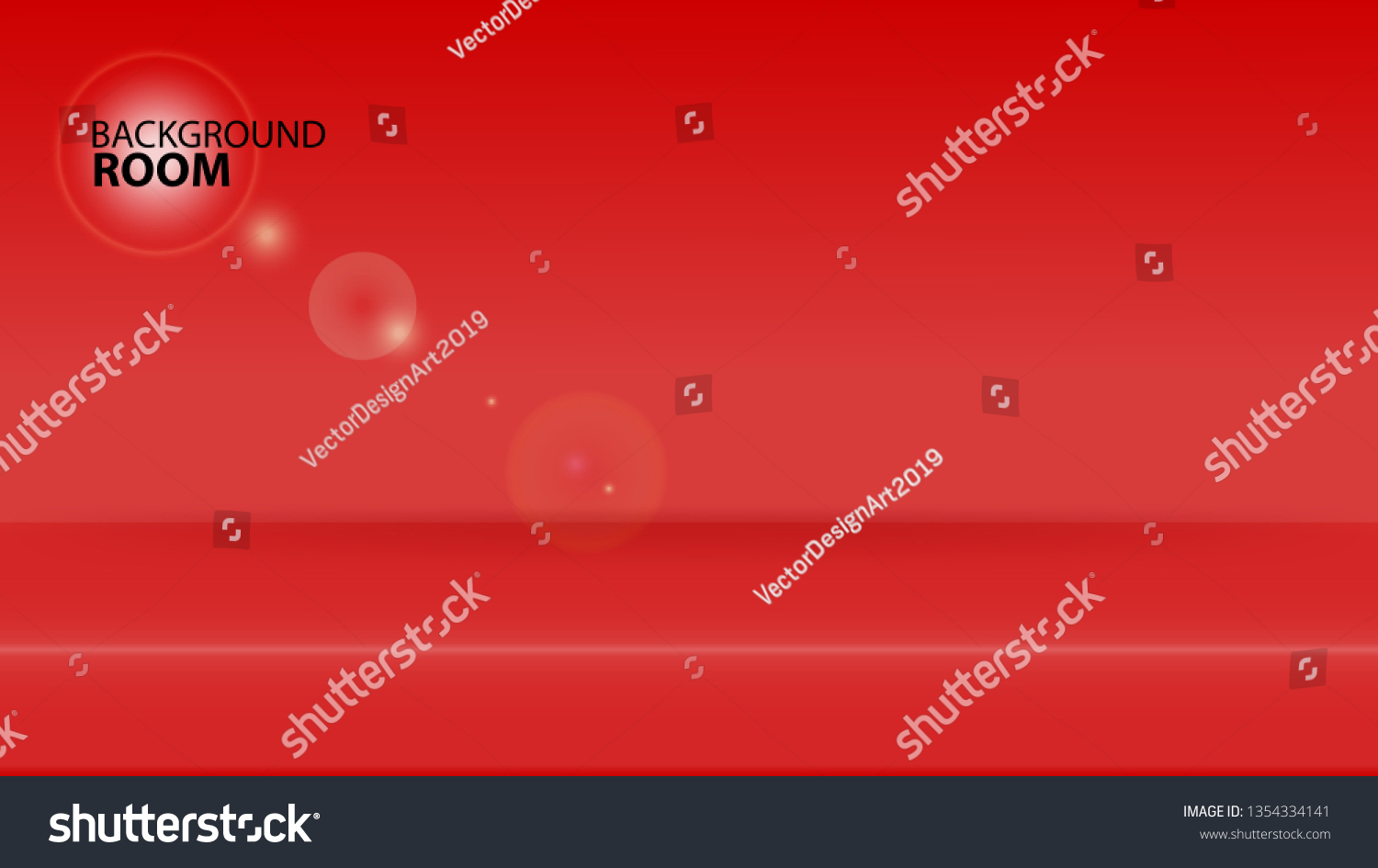 Red Room Background Vector Empty Template Stock Vector (Royalty Free ...