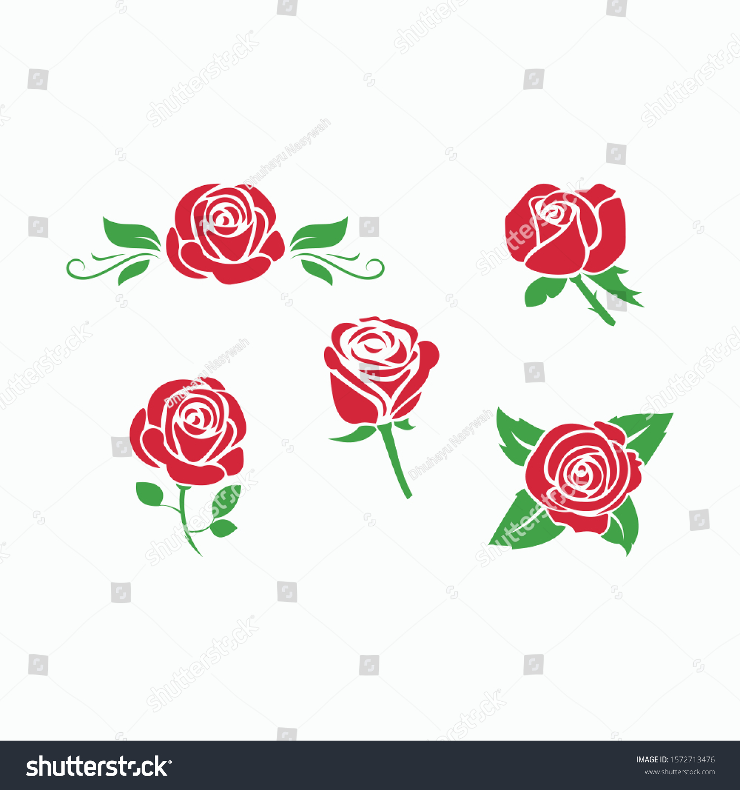 Red Rose Logo Template Vector Illustration Stock Vector Royalty Free Red Rose Logo Template Vector Illustration Stock Vector Royalty Free