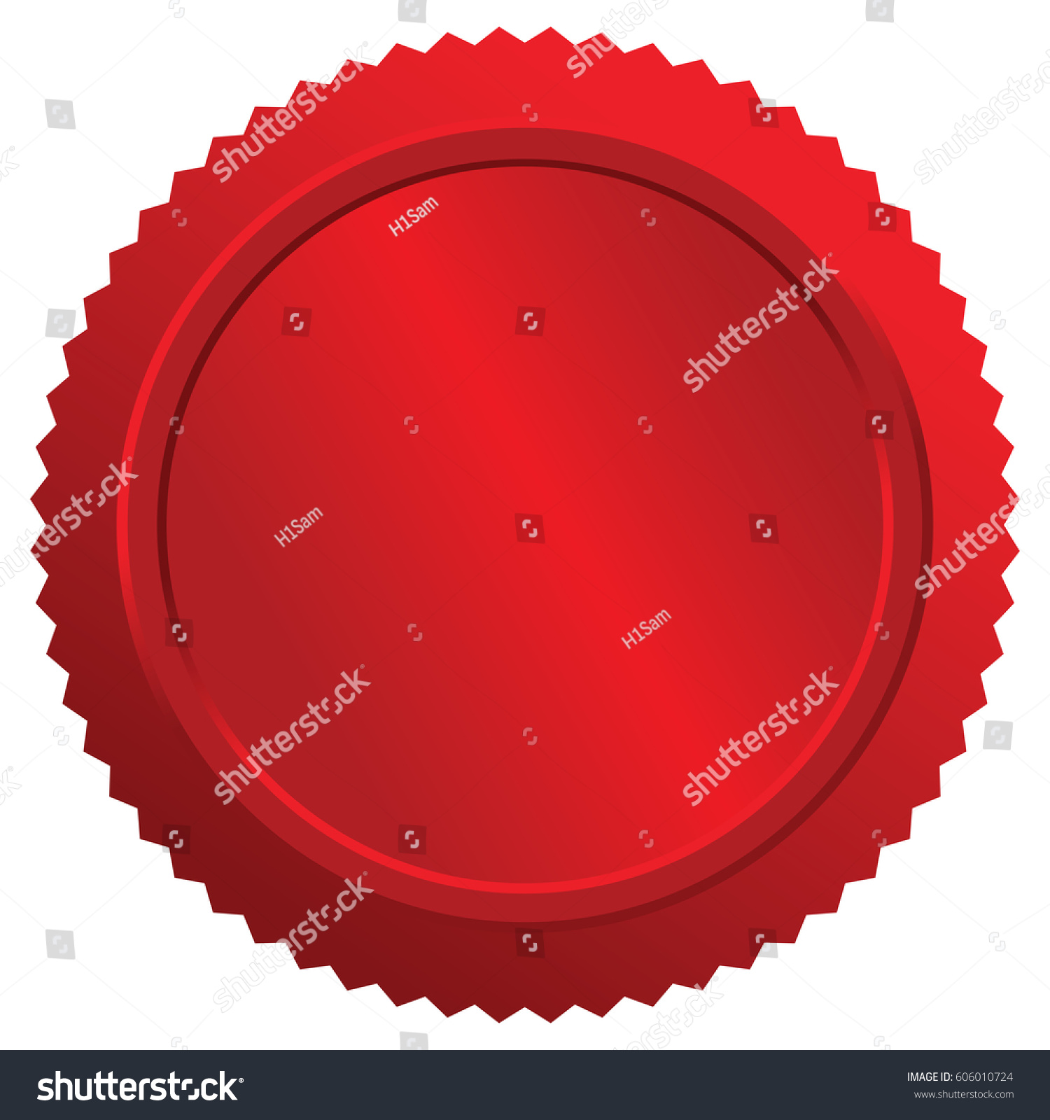 Red Seal Vector Stock Vector Royalty Free 606010724 Shutterstock