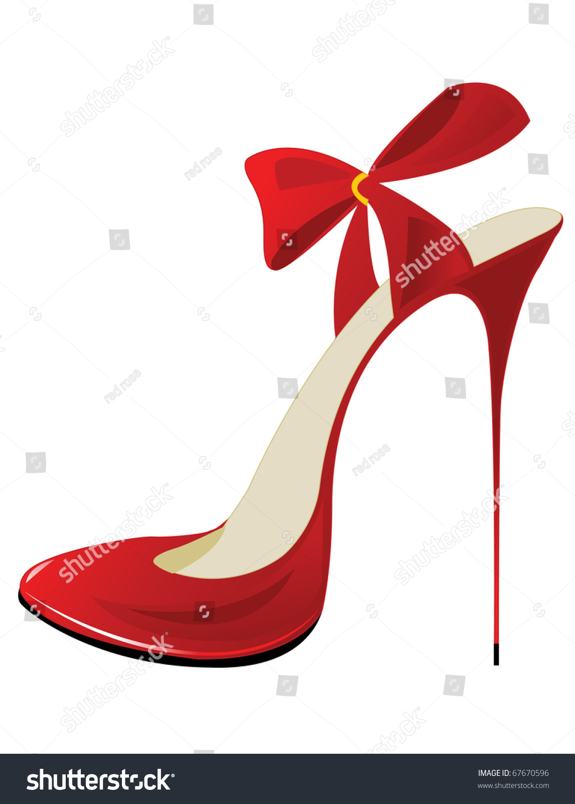 Red Sexy Shoes Stock Vector 67670596 - Shutterstock