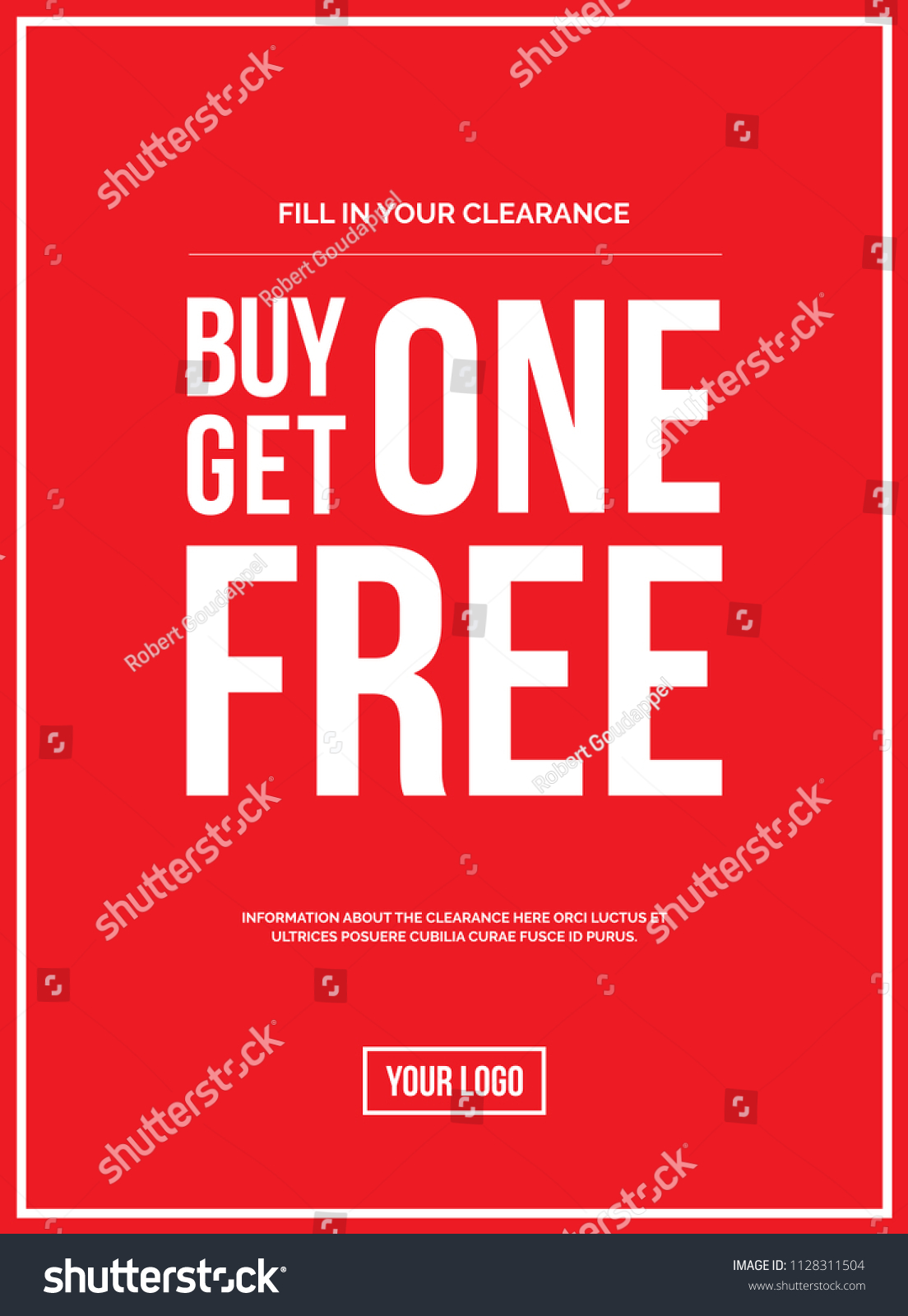 SVG of Red Shop Vector Sign For A Buy One Get One Free Off Clearance svg