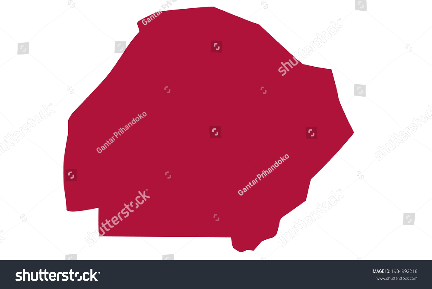 SVG of Red silhouette map of the city of Bahawalpur in Pakistan svg