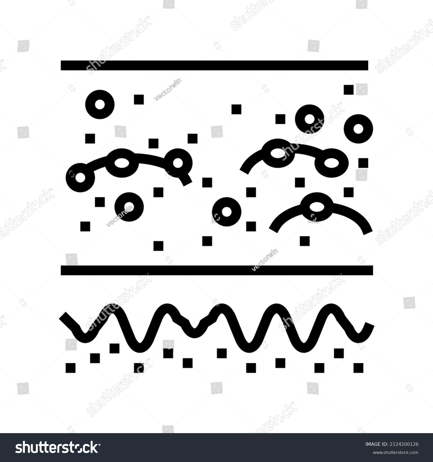 Red Spots Rash Skin Line Icon Stock Vector (Royalty Free) 2124200126