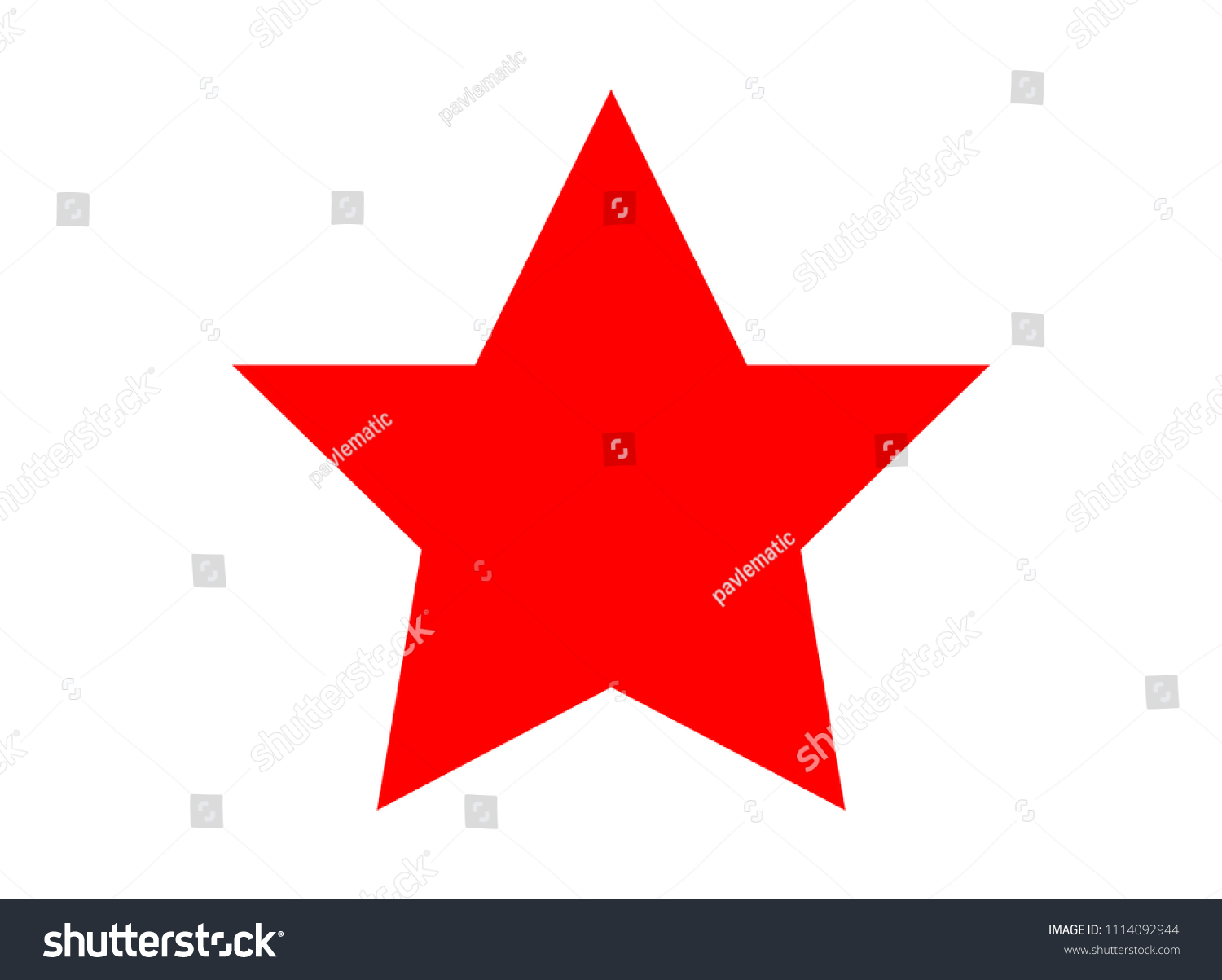 Red Star Communist Symbol Stock Vector (Royalty Free) 1114092944