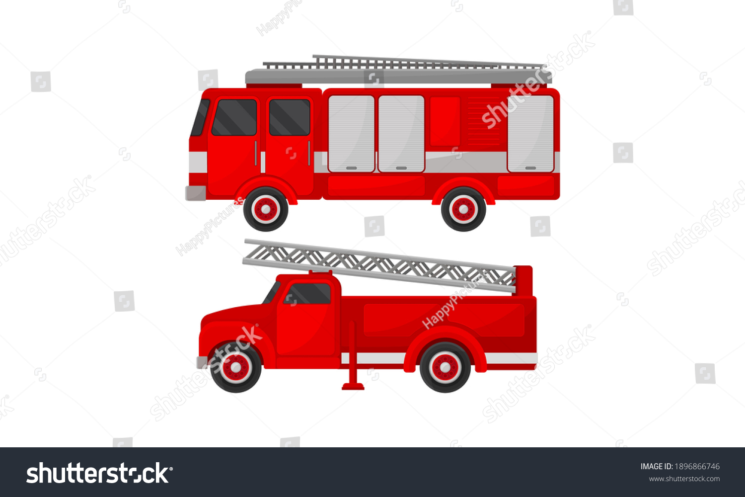 Red Transportation Firefighting Fire Extinguishing Vector Stock Vector ...