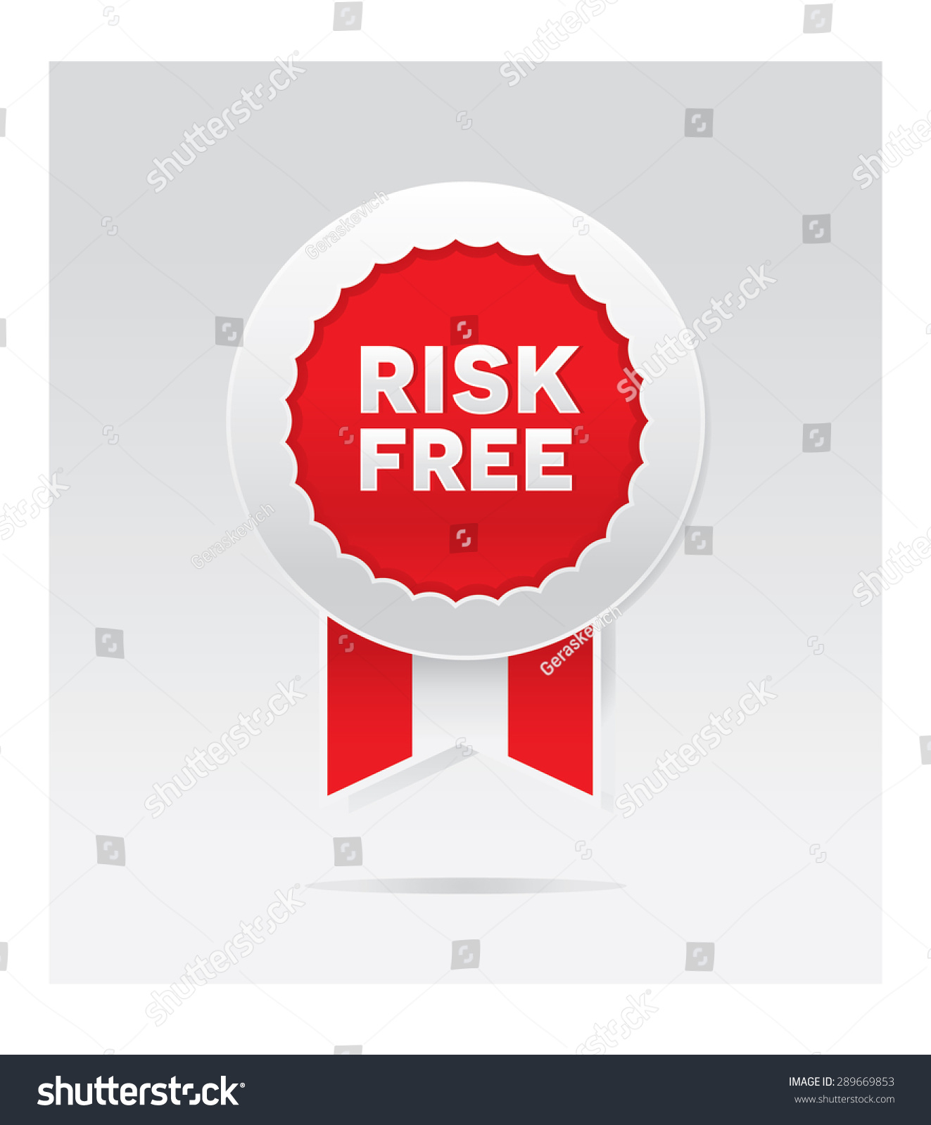 Red Vector Badge Risk Free Stock Vector (Royalty Free) 289669853 ...