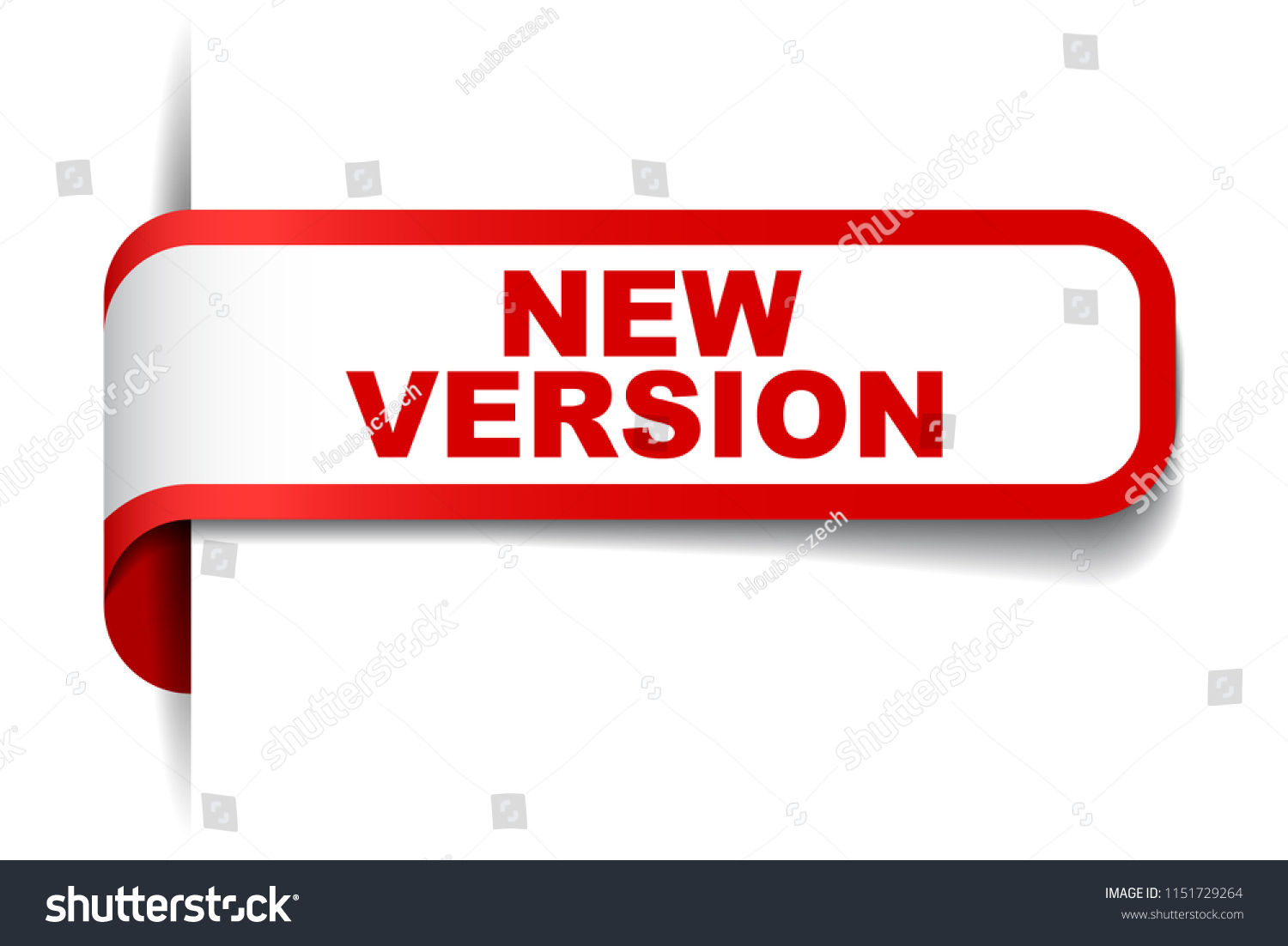 Red Vector Banner New Version Stock Vector (Royalty Free) 1151729264 ...