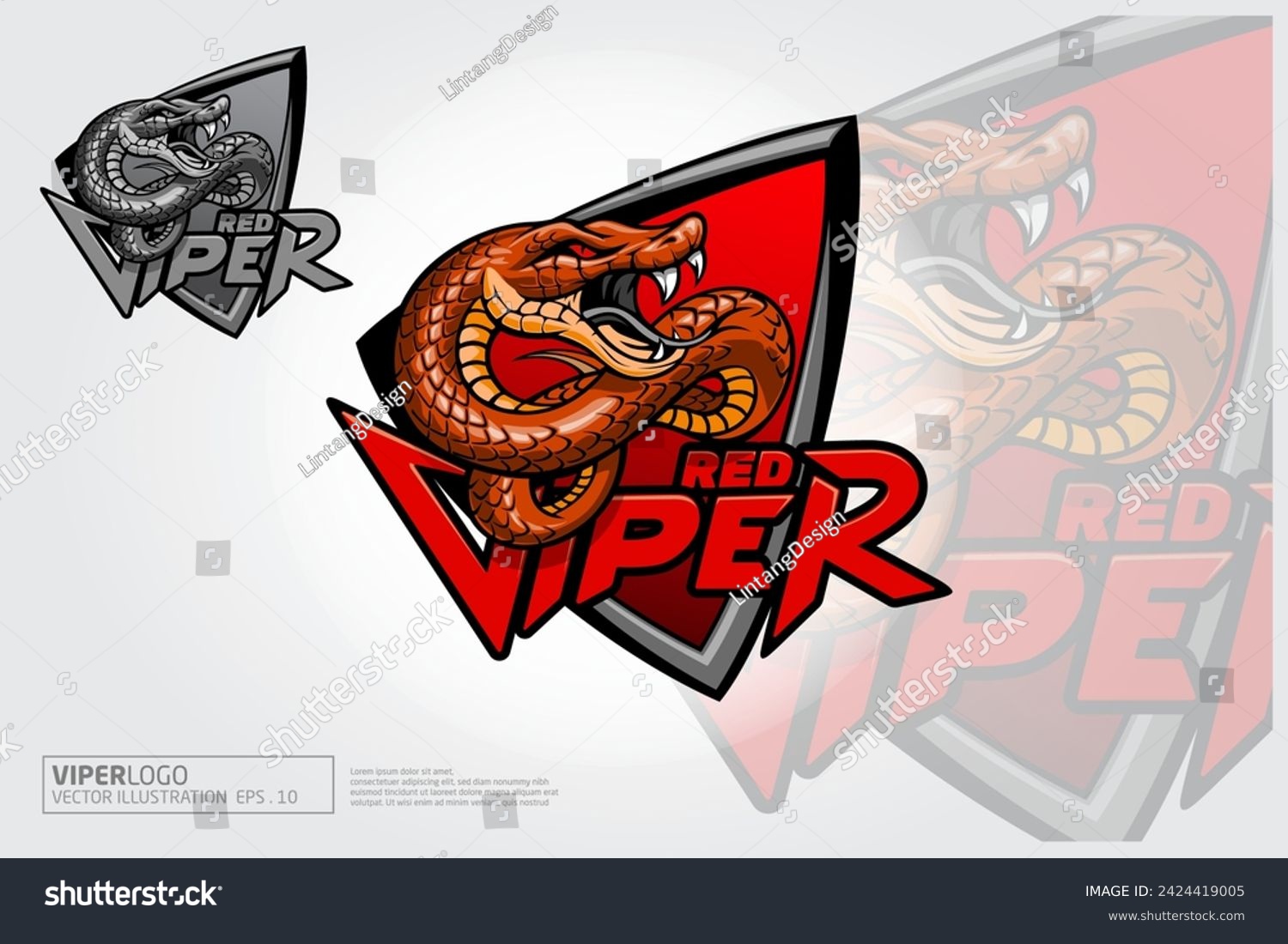 SVG of Red Viper Vector Logo Template. This logo design for all creative business, e sports team or personal, sports, technology, consulting. Excellent logo and unique concept. svg