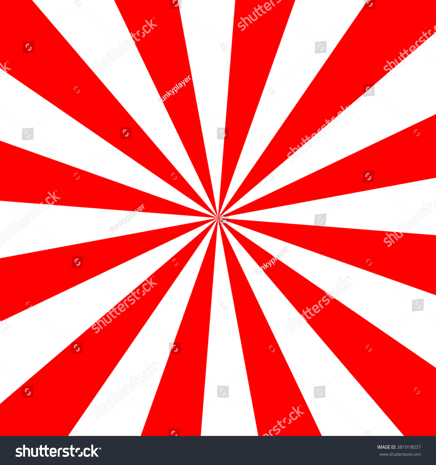 Red White Sunbeam Background Red Striped Stock Vector 381918037