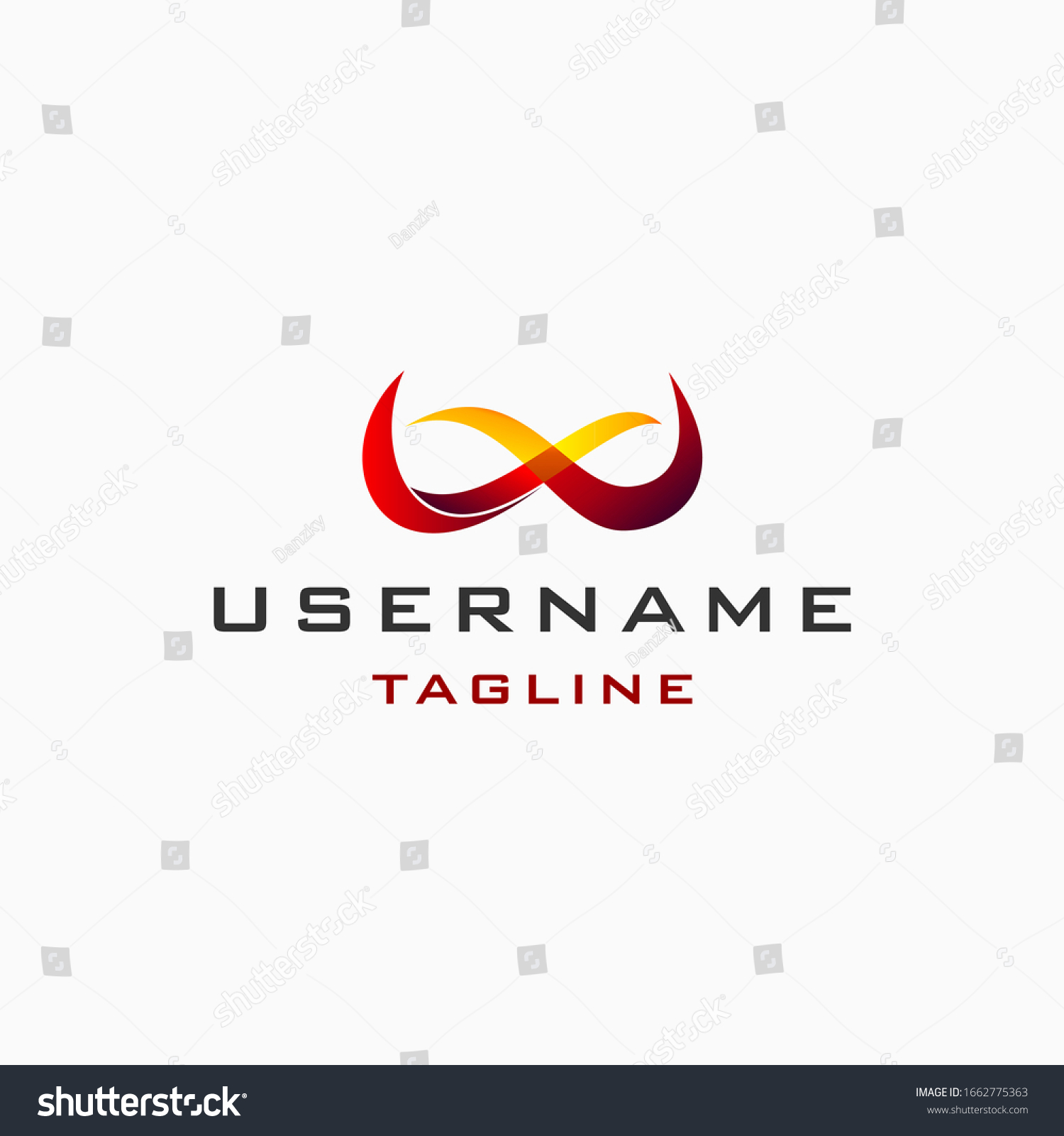 Red Yellow Infinity Logo Design Inspiration Stock Vector Royalty Free