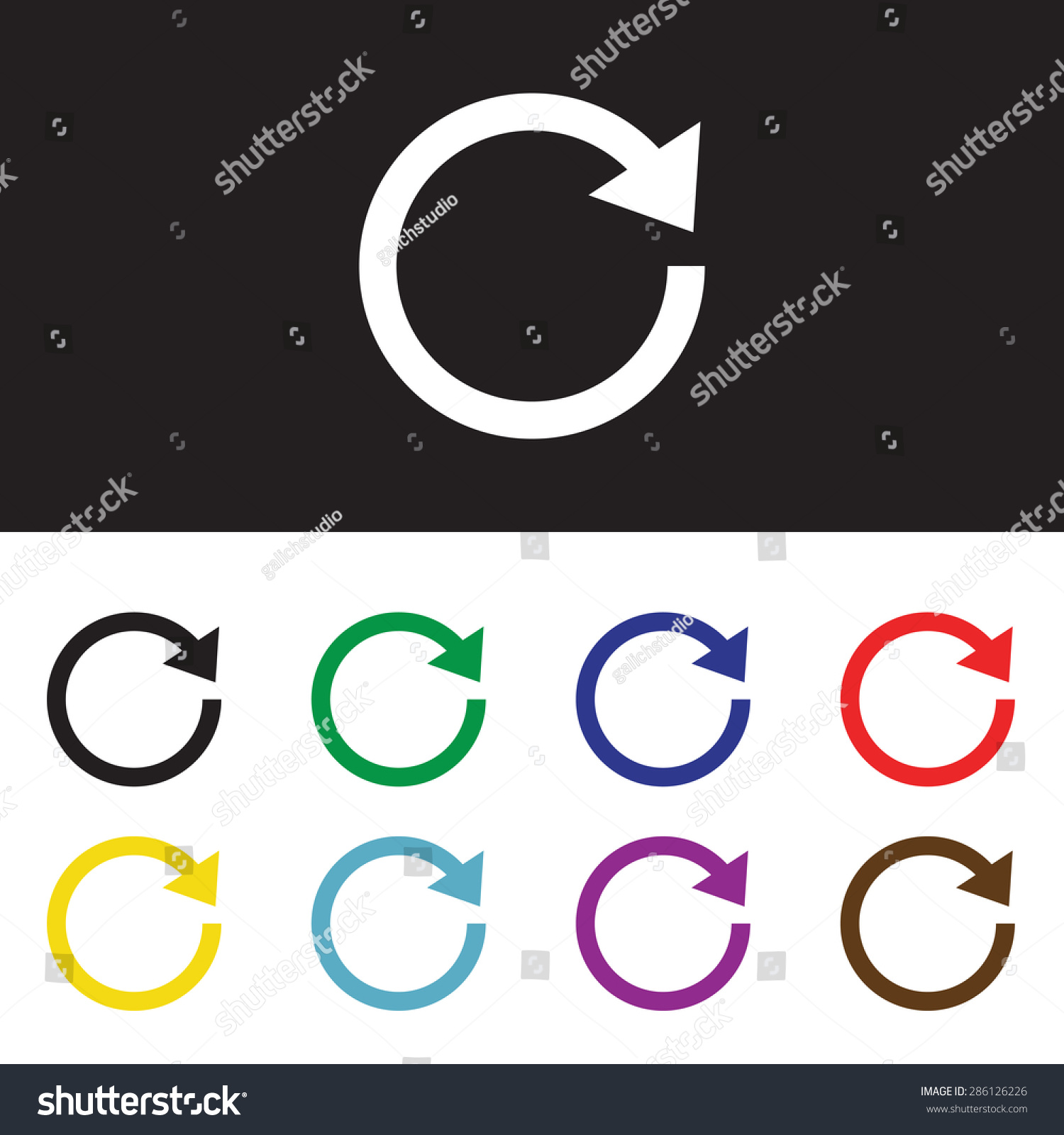 Redo Undo Symbol On Gray Background Stock Vector 286126226 - Shutterstock