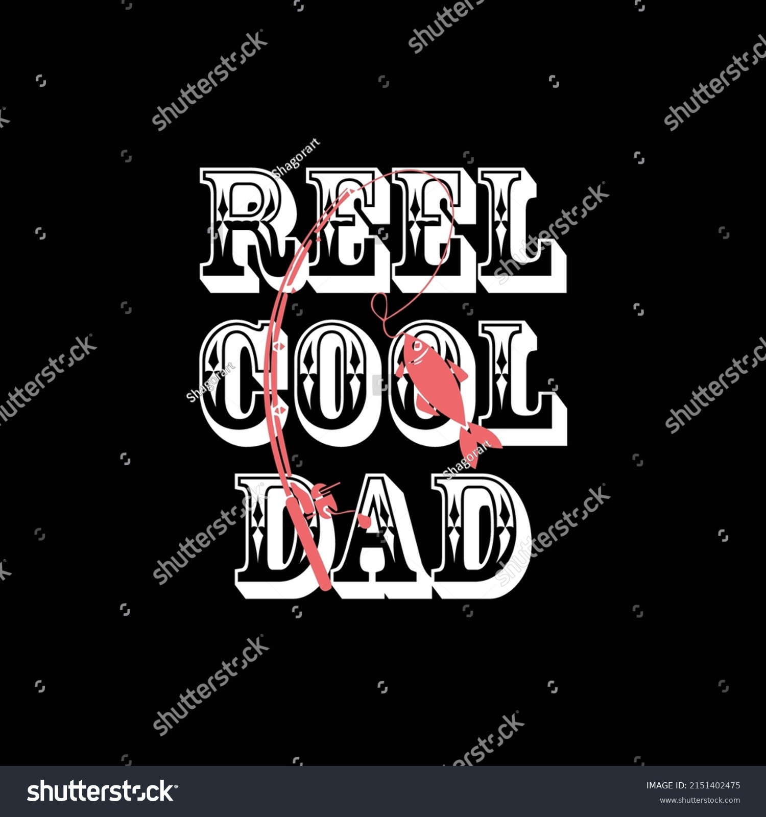 SVG of Reel Cool Dad Fishing Dad  Fishing Tee for Fathers Day t shirt design 
 svg