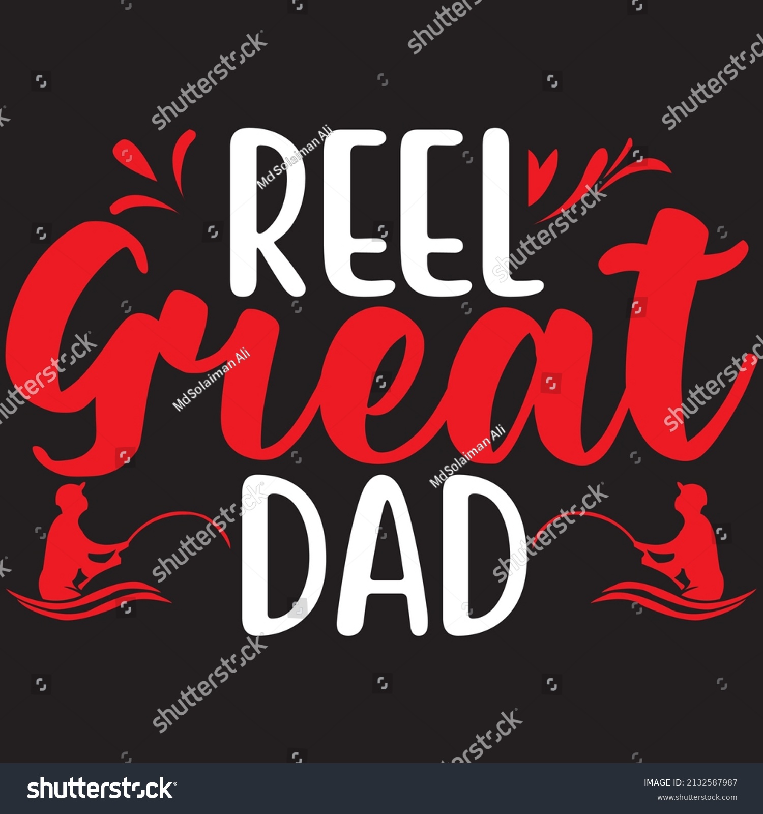 SVG of Reel Great Dad, fishing svg design. svg