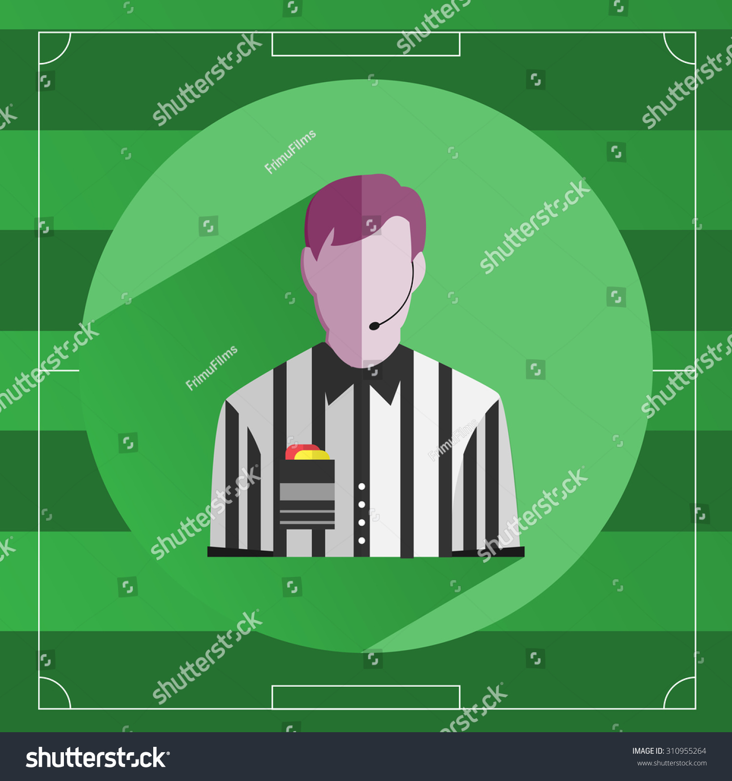 Referee Icon Referee Striped Shirt Red Stock Vector (Royalty Free In Soccer Referee Game Card Template