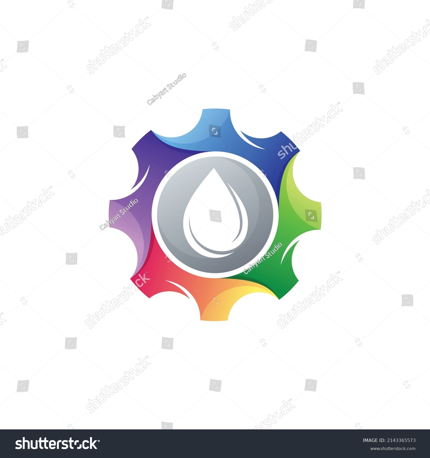 Refinery Logo Template Gear Gas Oil Stock Vector (Royalty Free) 2143365573