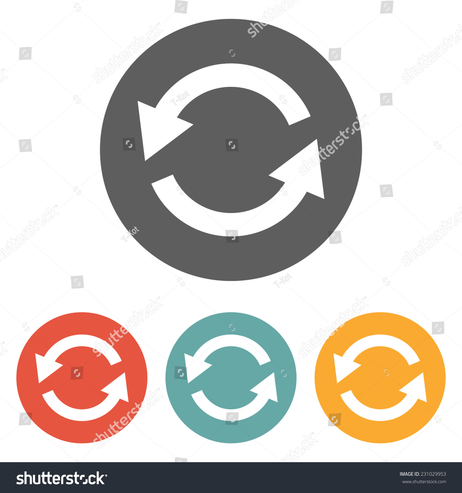 Refresh Icon Stock Vector Illustration 231029953 : Shutterstock