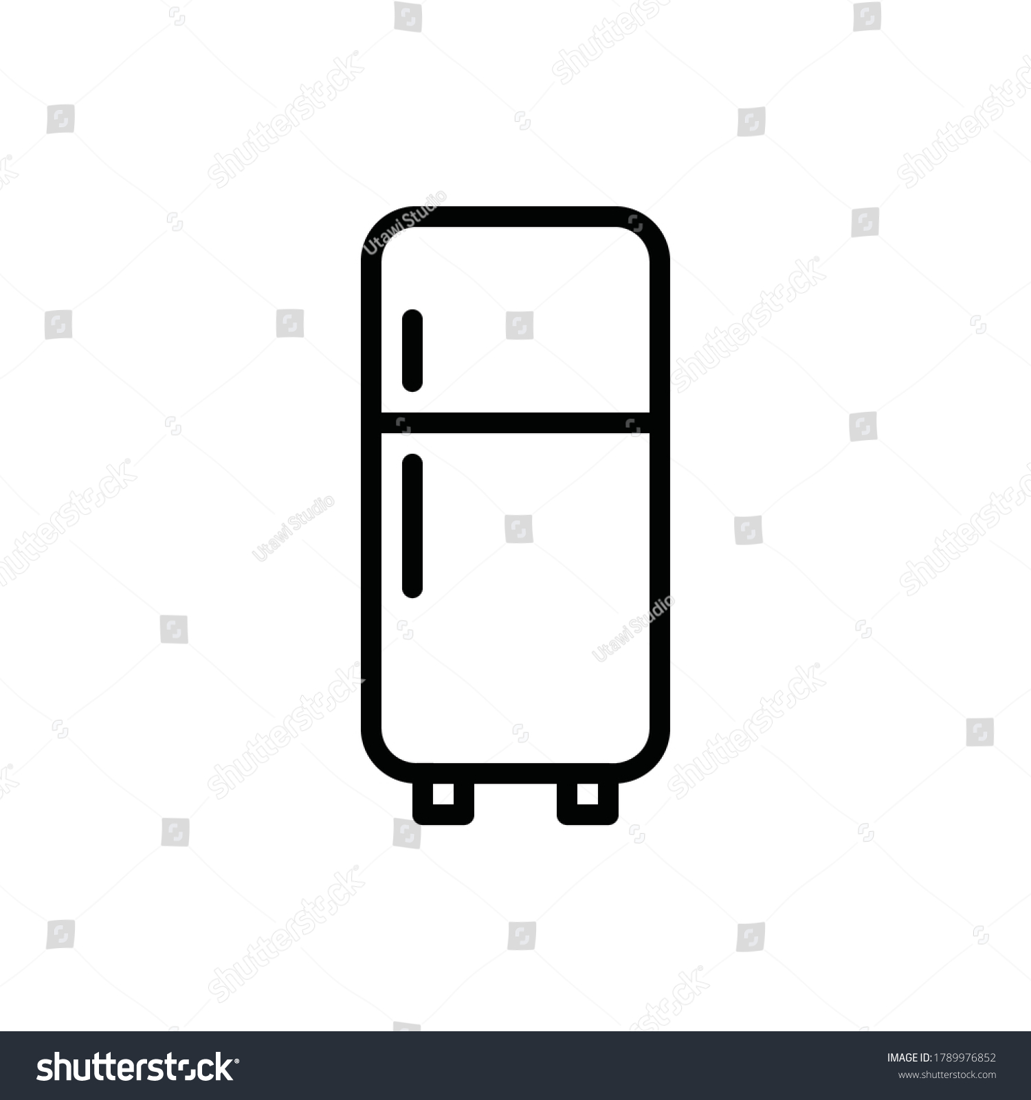 Refrigerator Fridge Icon Logo Vector Isolated Stock Vector (Royalty