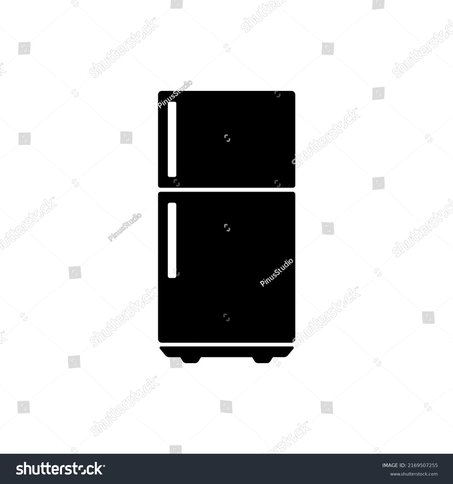 Refrigerator Icon Vector Best Refrigerator Silhouette Stock Vector ...